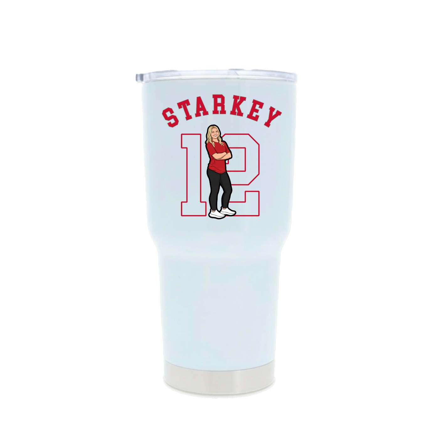 30oz Stainless Steel Tumbler — Shirsey Arch in White