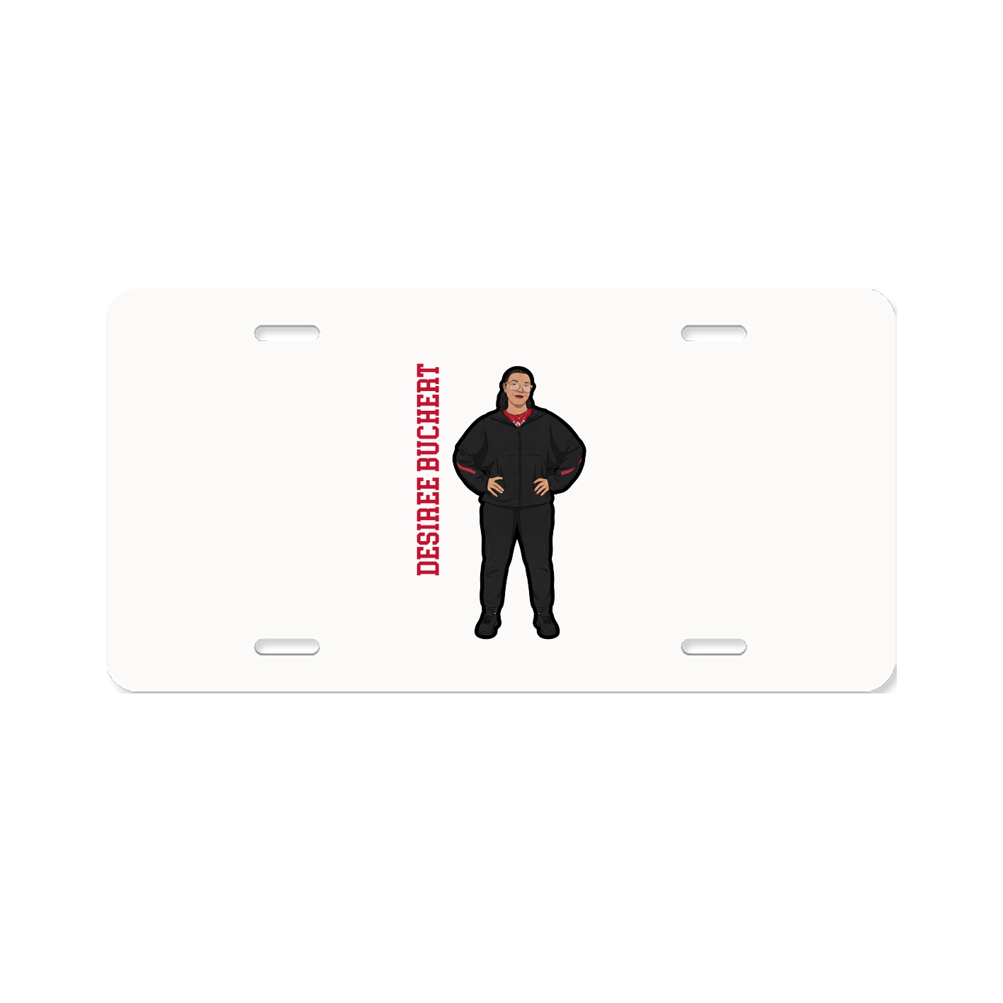 License Plate — Name Vertical in Classic