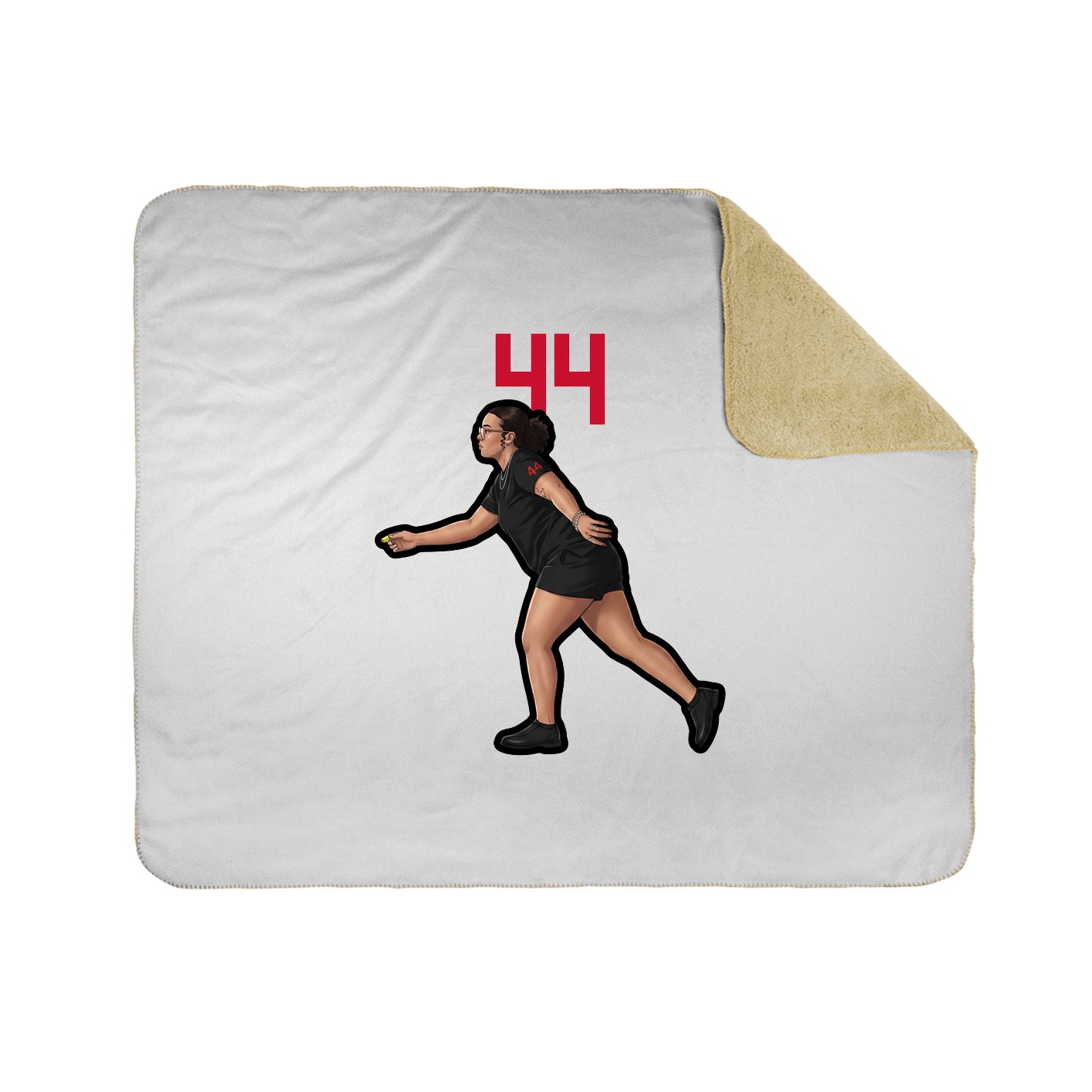 Throw Blanket — Number Top in White
