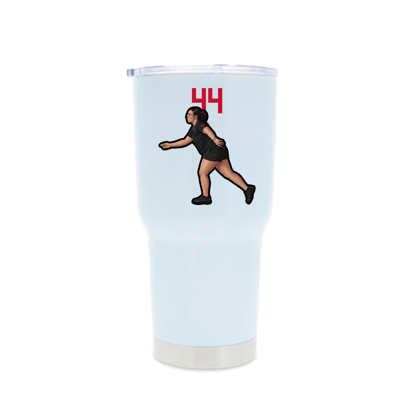 30oz Stainless Steel Tumbler — Number Top in White