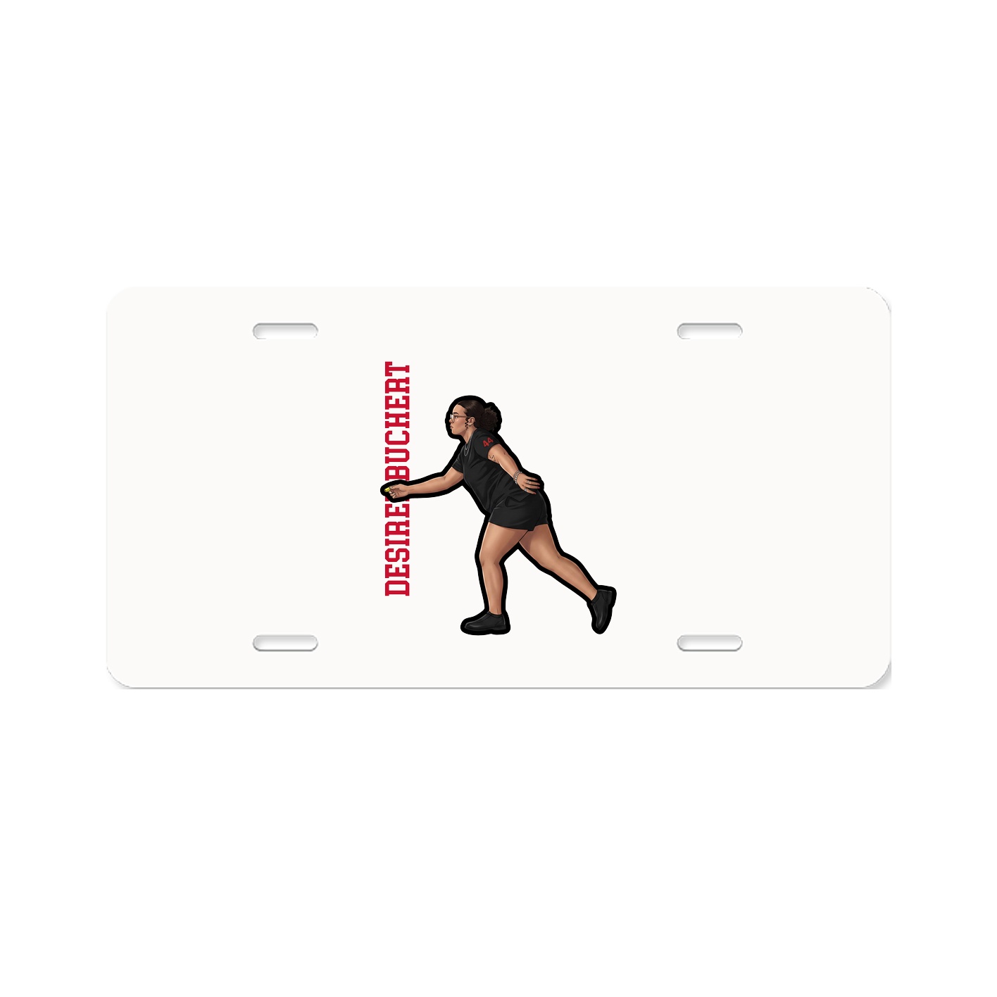 License Plate — Name Vertical in Classic