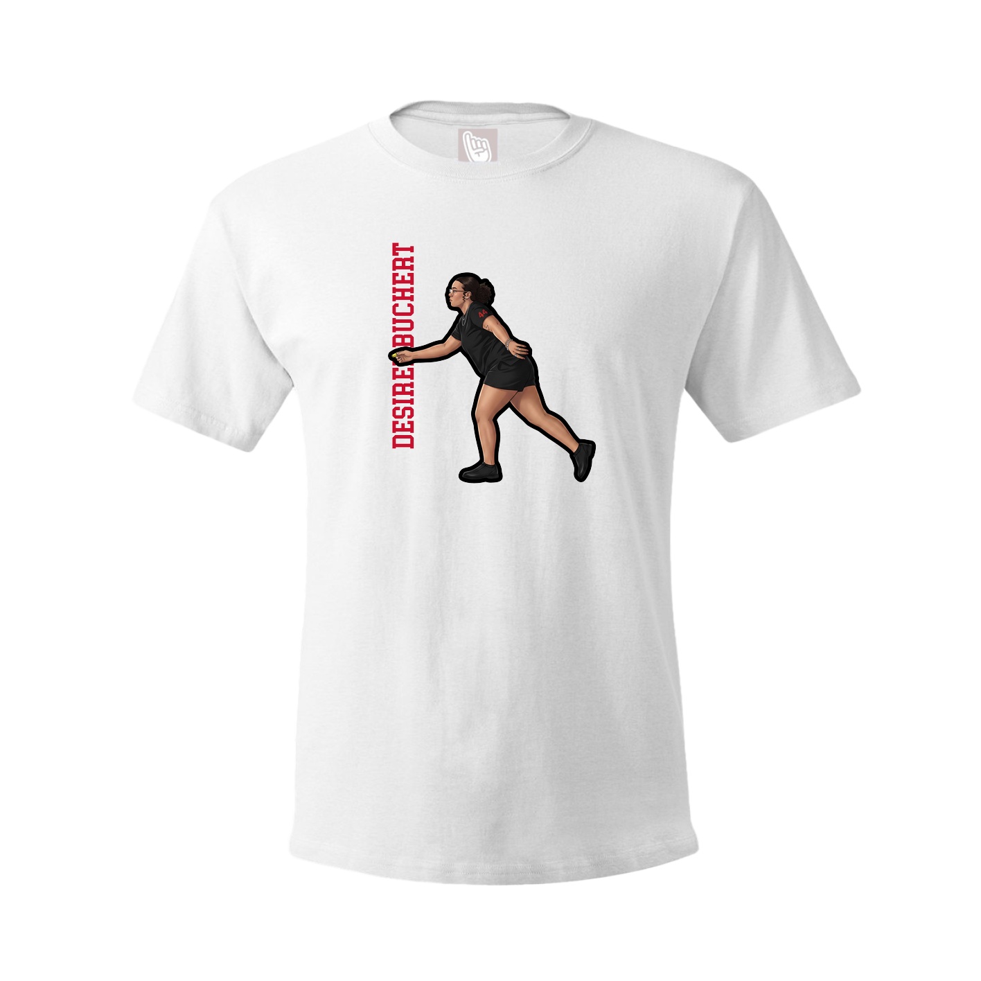 Tee — Name Vertical in White
