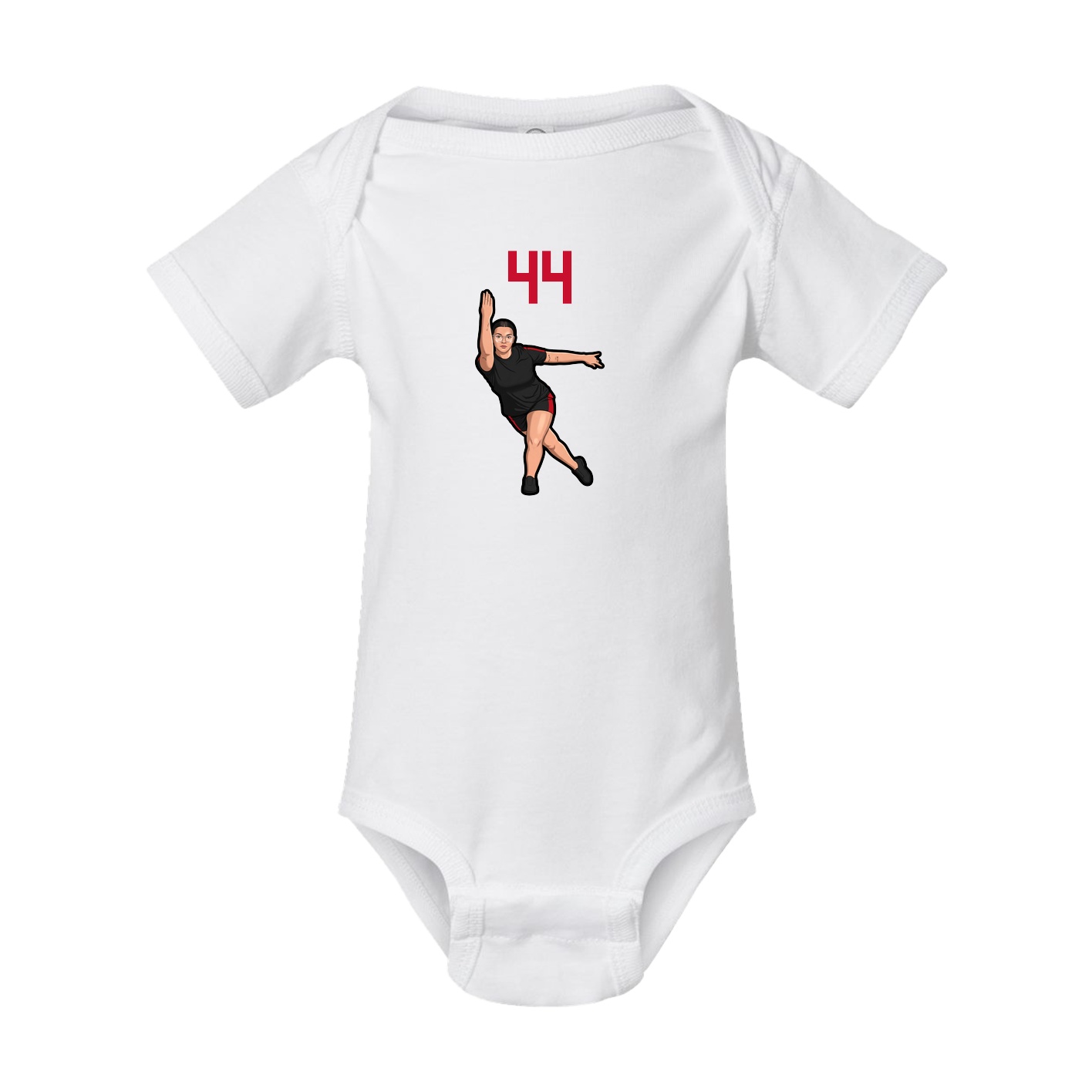 Baby Onesie — Number Top in White