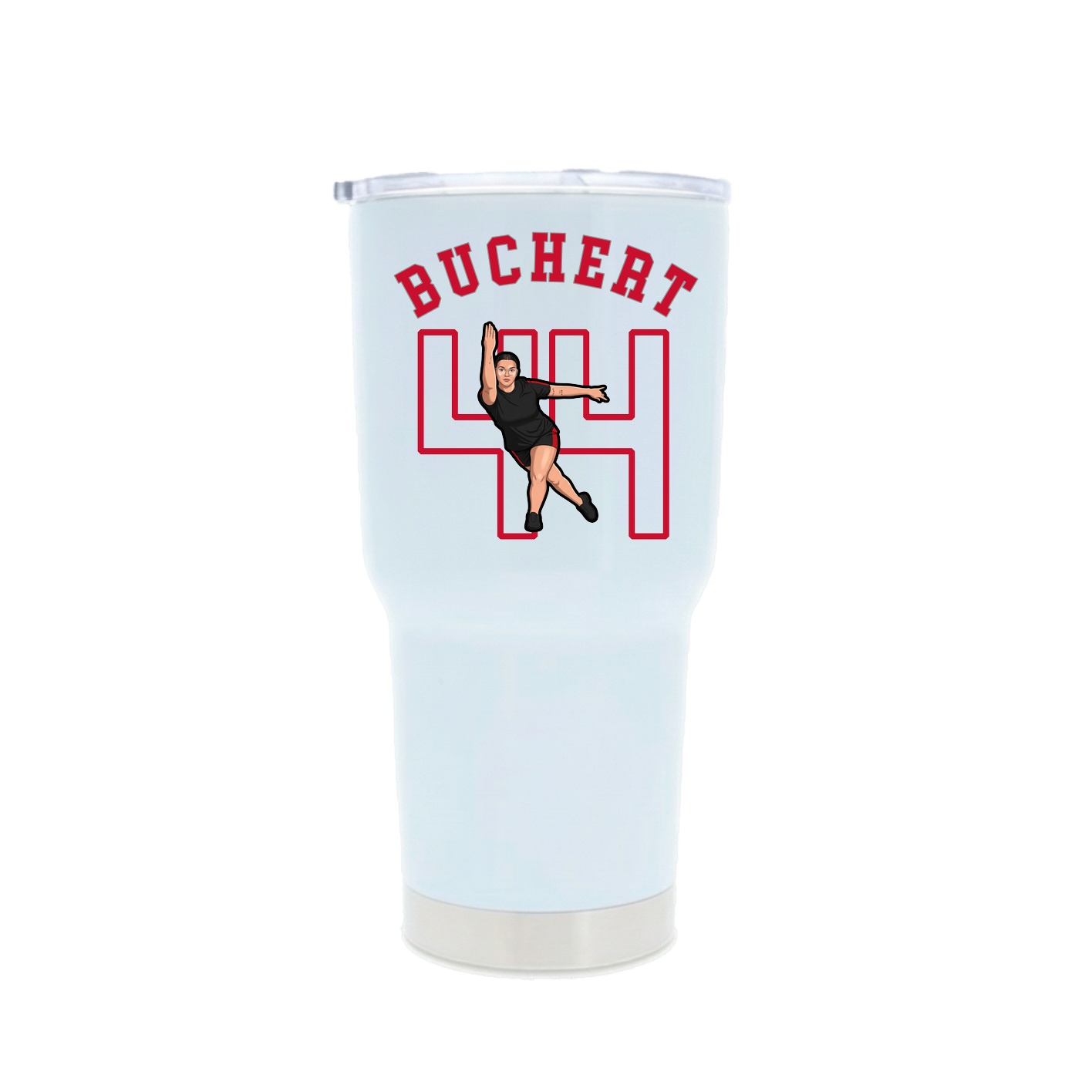 30oz Stainless Steel Tumbler — Shirsey Arch in White