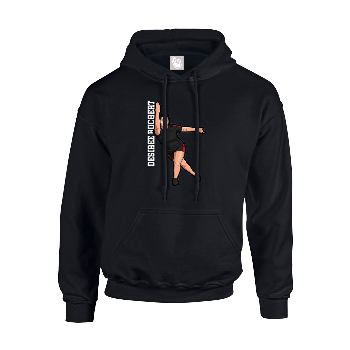 Youth Hoodie — Name Vertical in Black