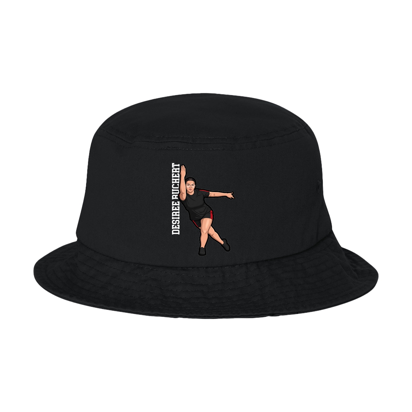Bucket Cap — Name Vertical in Black