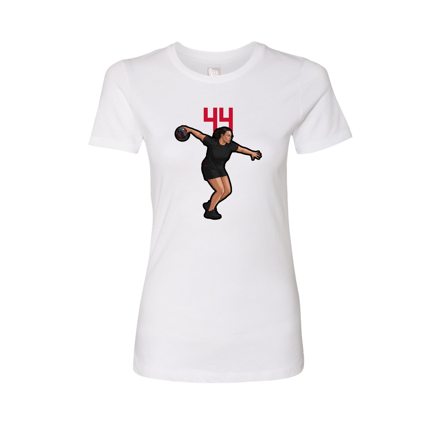 Womens Tee — Number Top in White