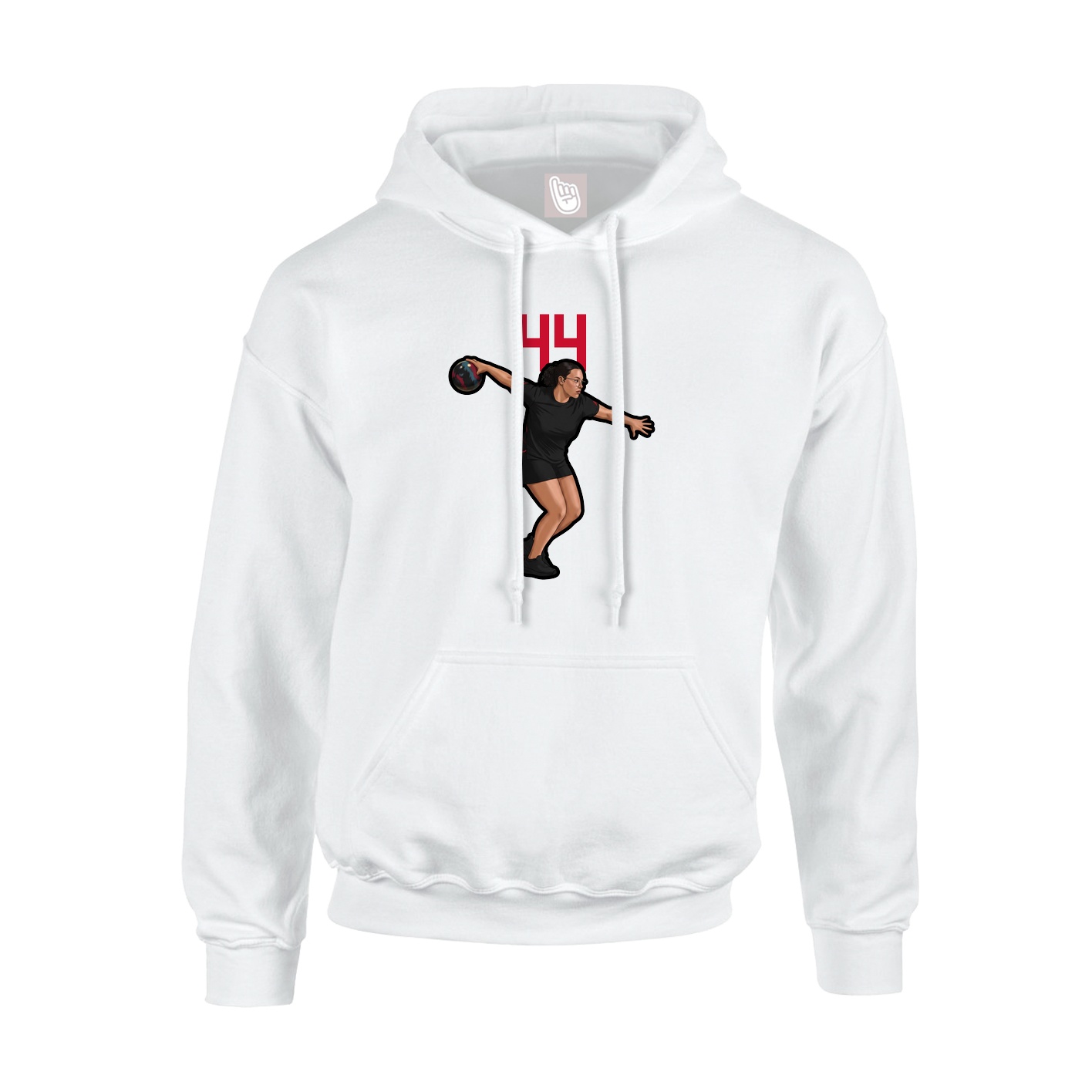 Hoodie — Number Top in White