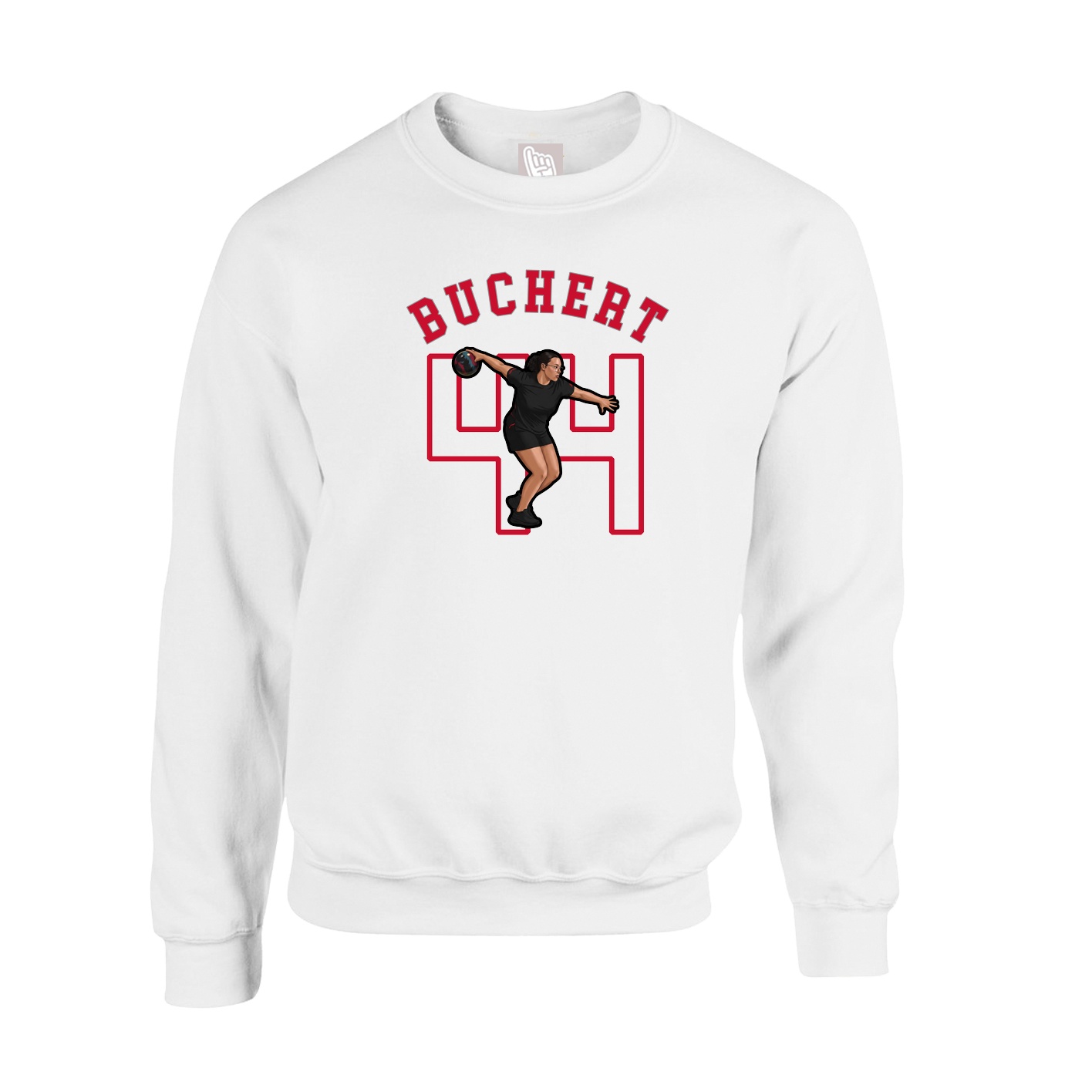 Fleece Crew — Shirsey Arch in White