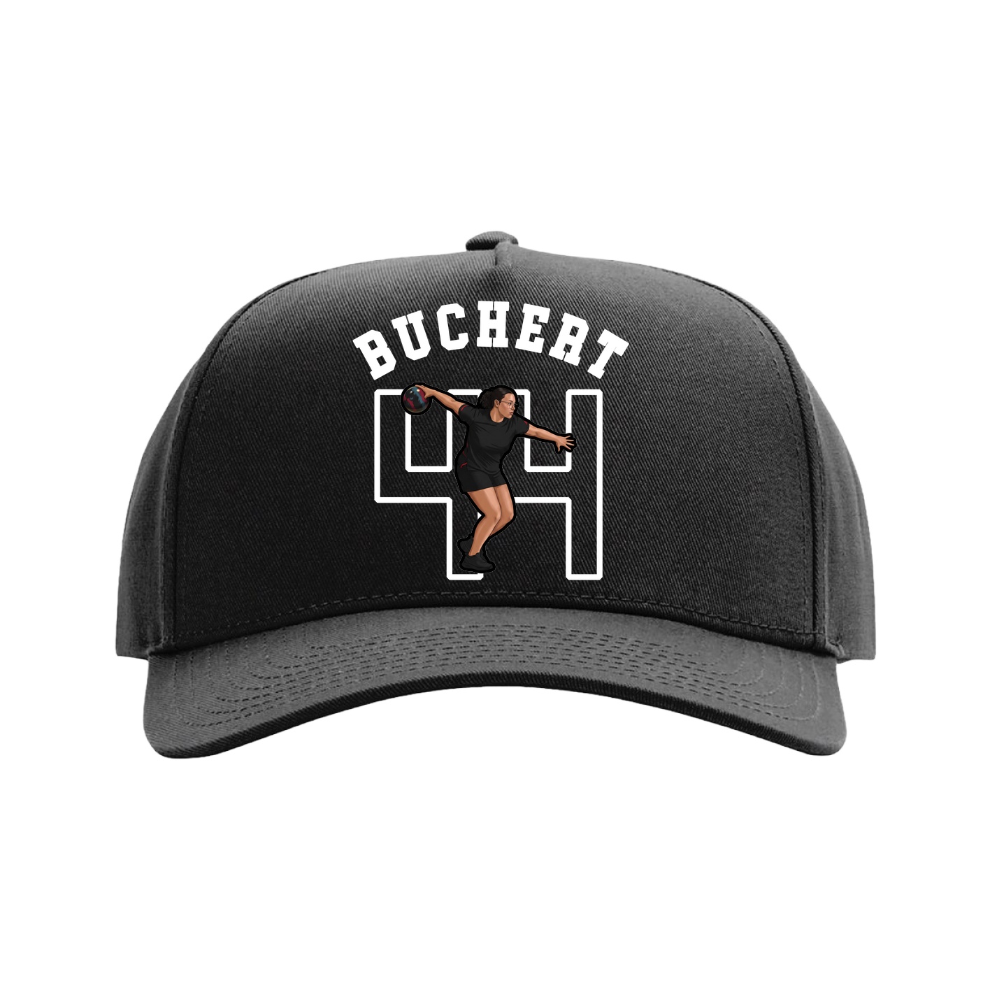 Full Fabric Five-Panel Champ Cap — Shirsey Arch in Black
