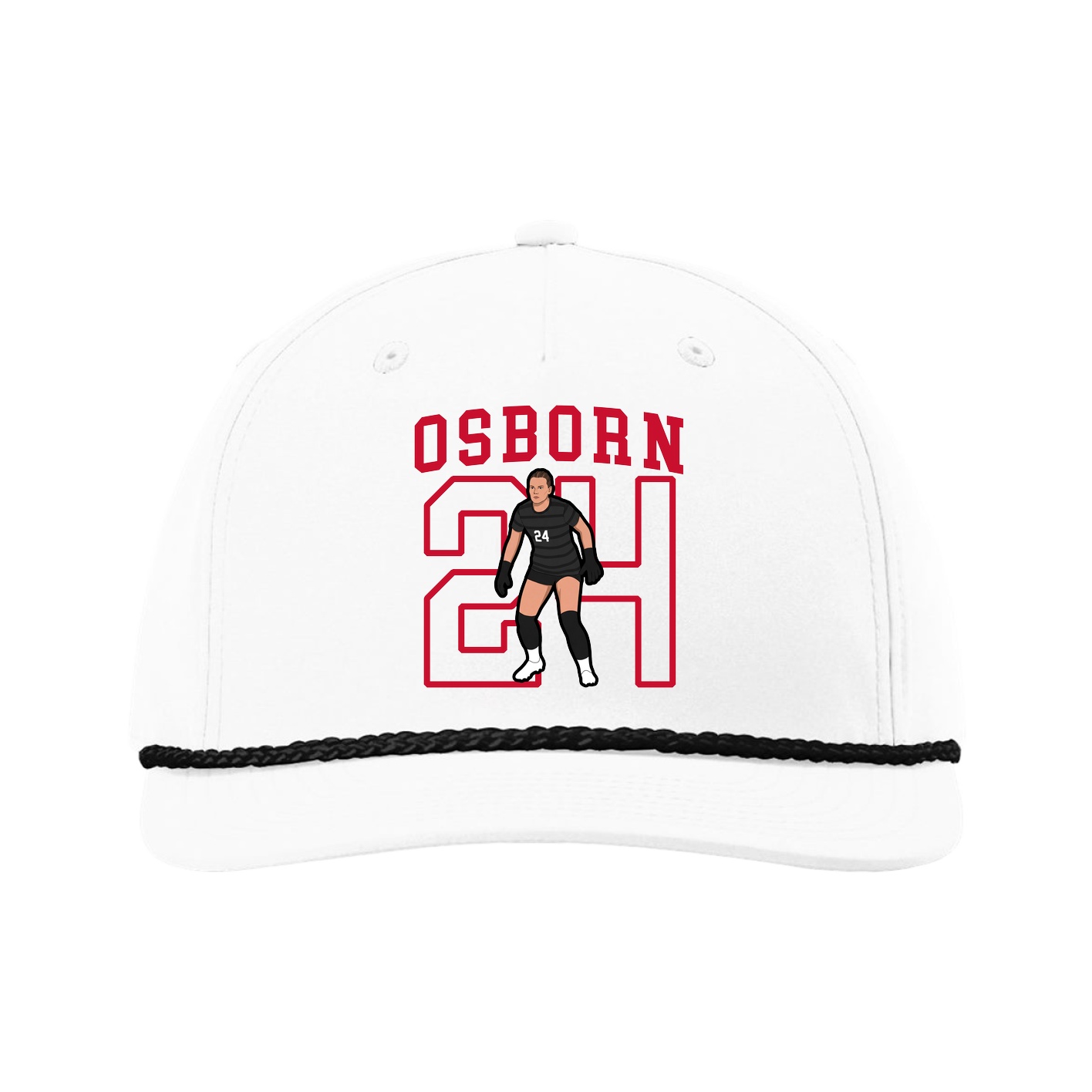 Five-Panel Classic Rope Cap — Shirsey in White