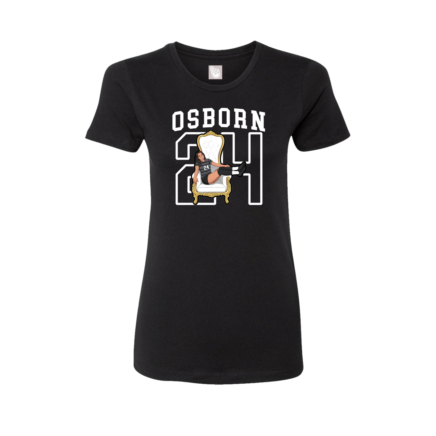 Fitted Women's Tee — Shirsey in Black