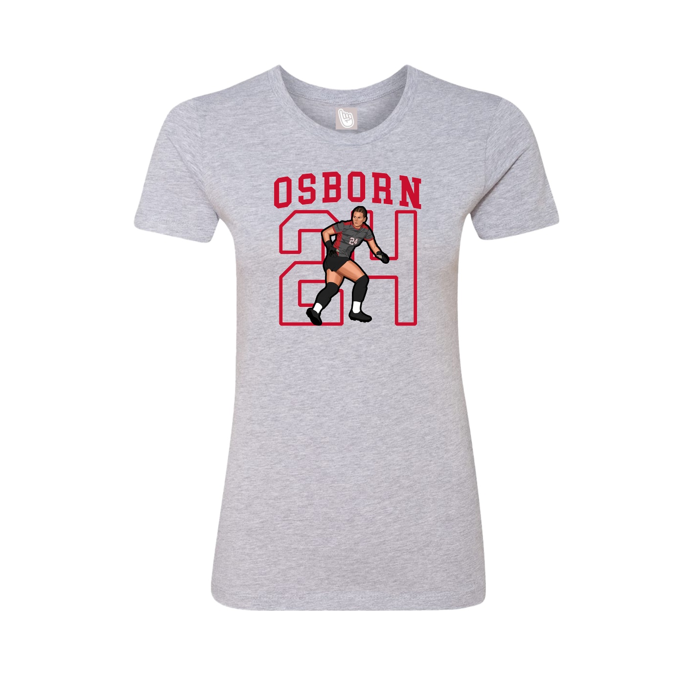 Fitted Women's Tee — Shirsey in Grey