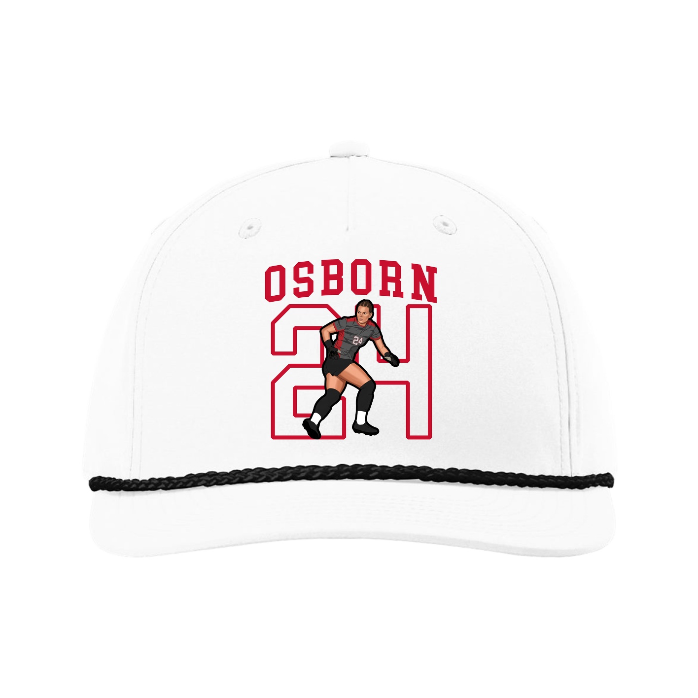 Five-Panel Classic Rope Cap — Shirsey in White