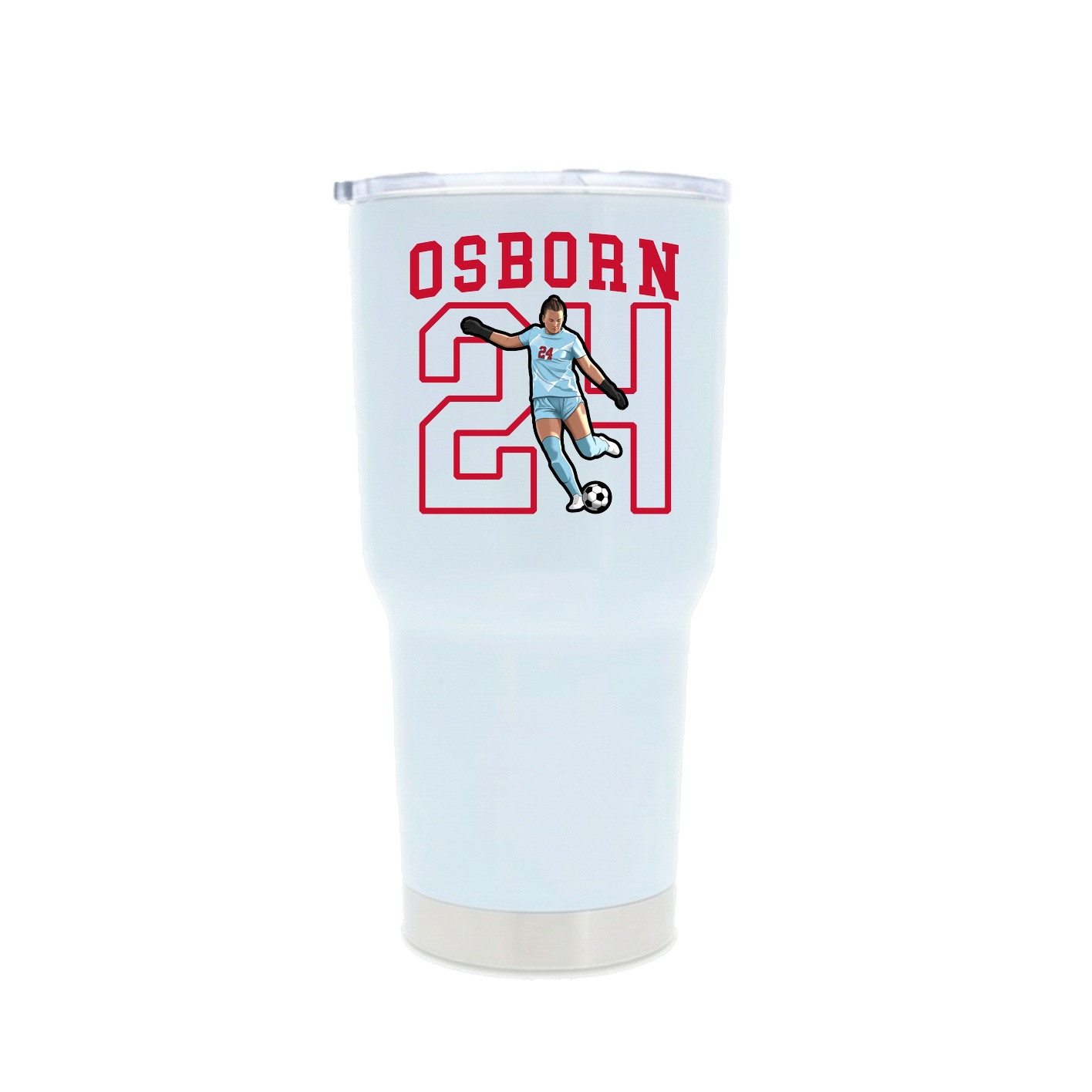 30oz Stainless Steel Tumbler — Shirsey in White