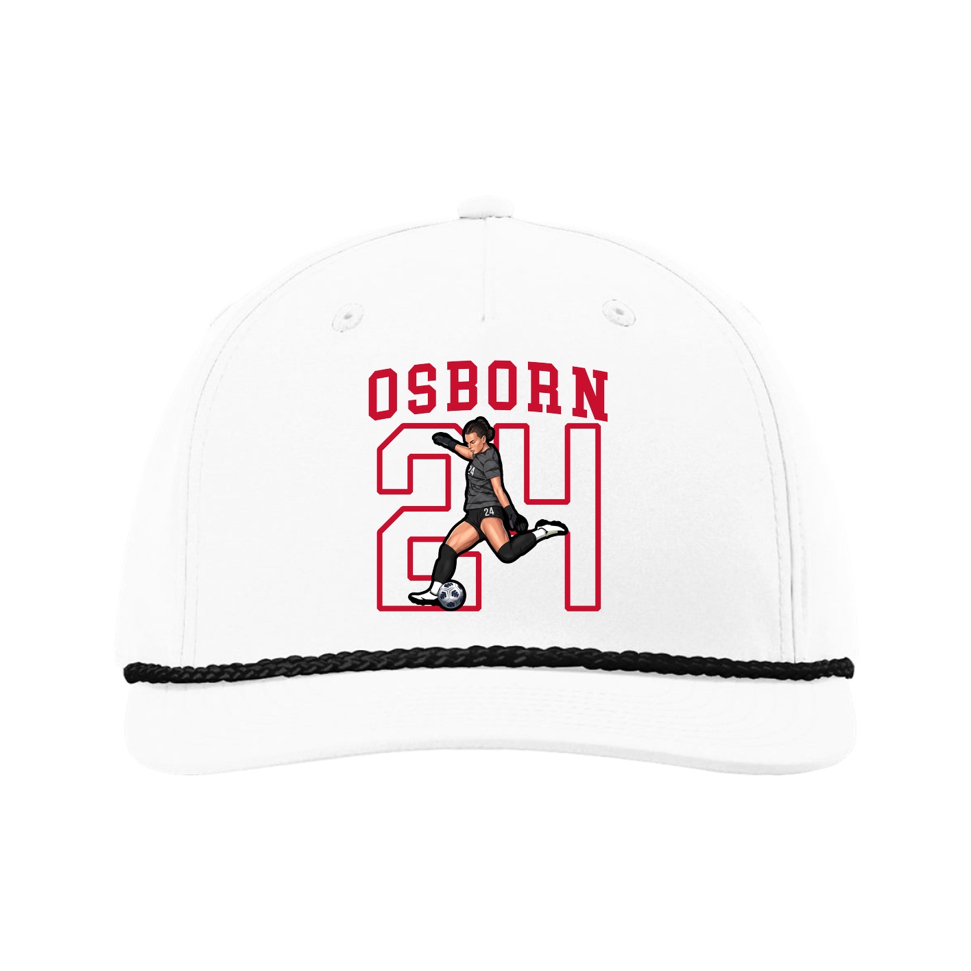 Five-Panel Classic Rope Cap — Shirsey in White