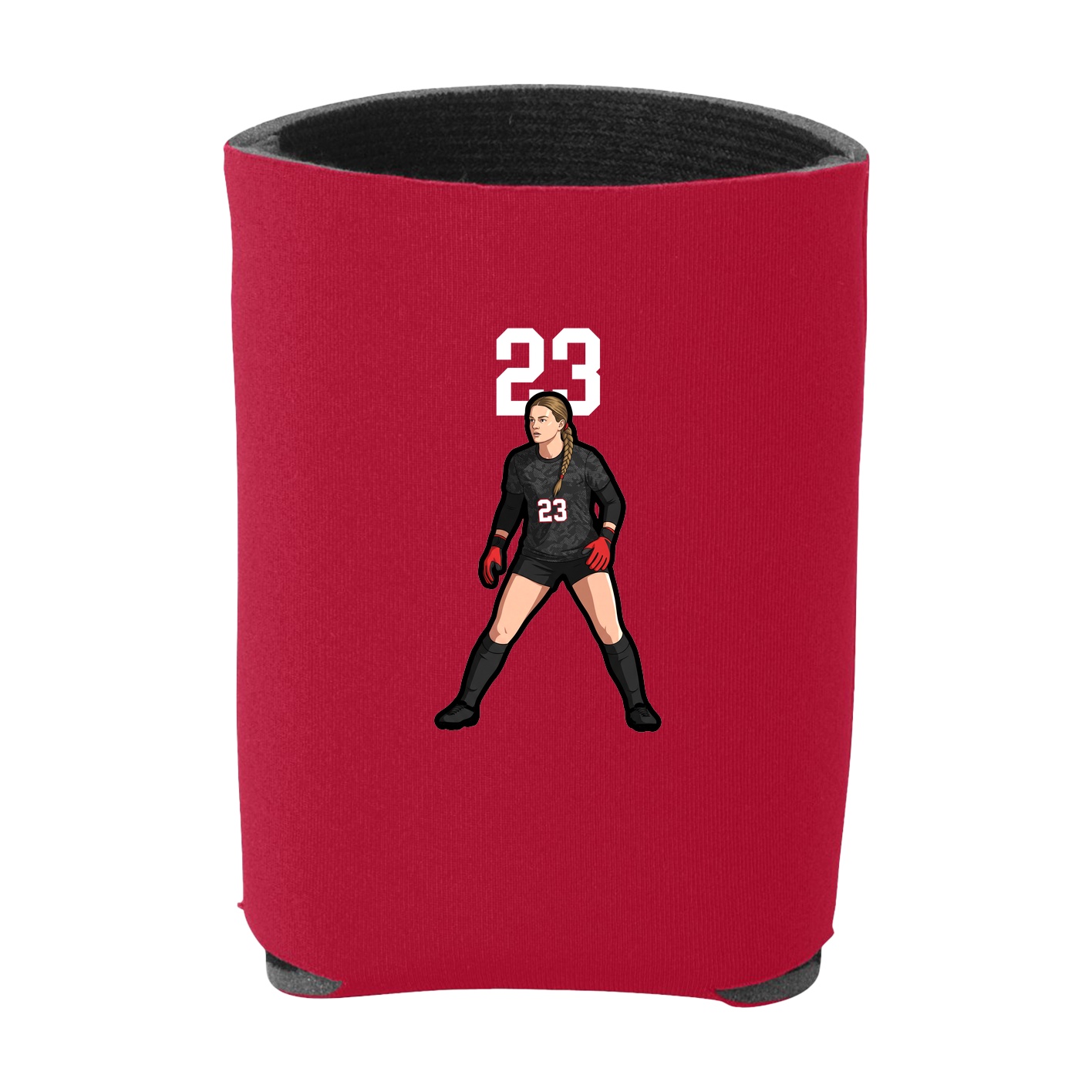 Can Holder — Number Top in Red