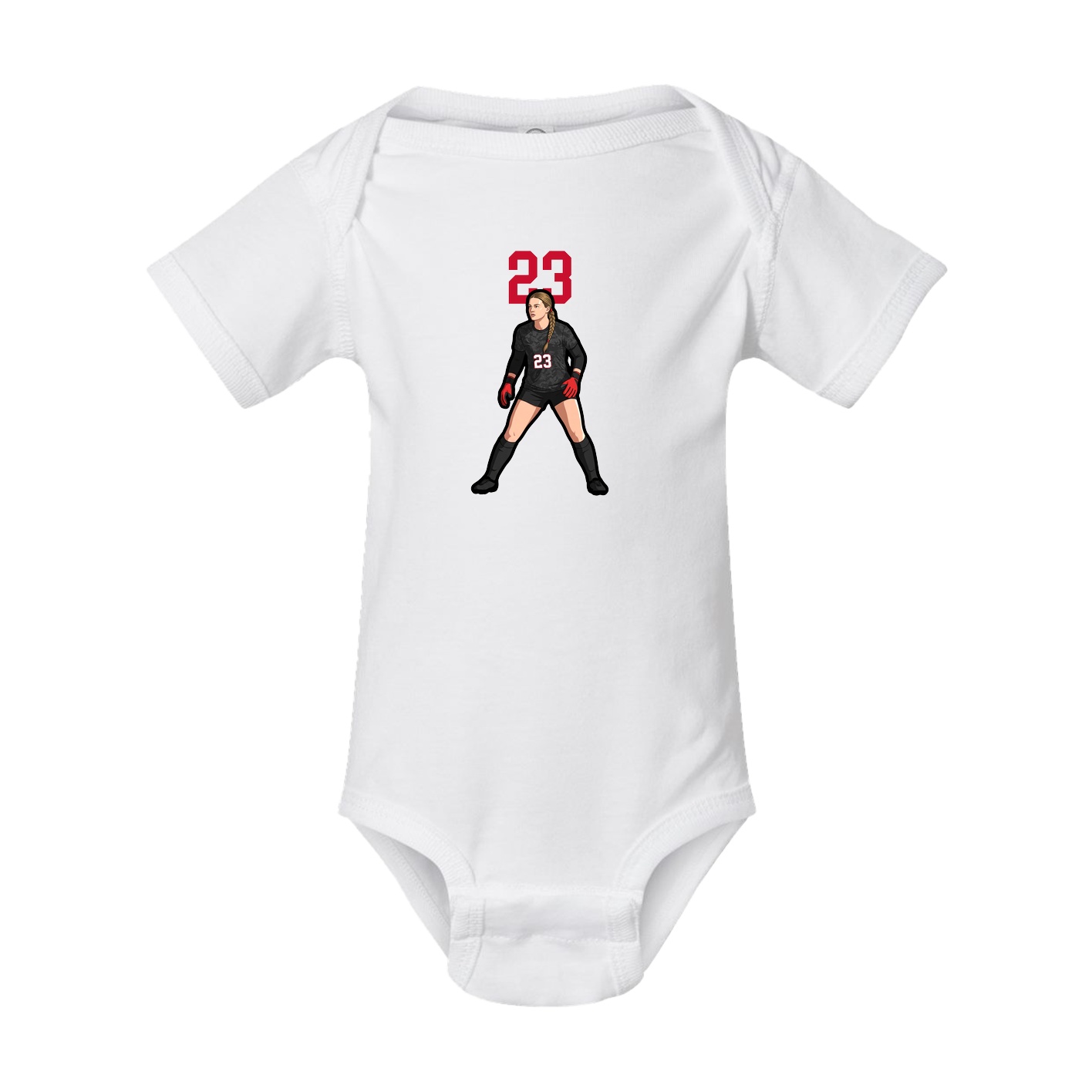 Baby Onesie — Number Top in White