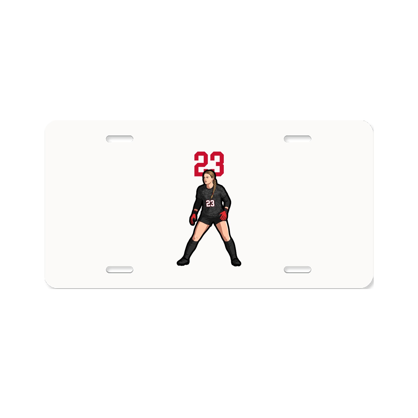 License Plate — Number Top in Classic