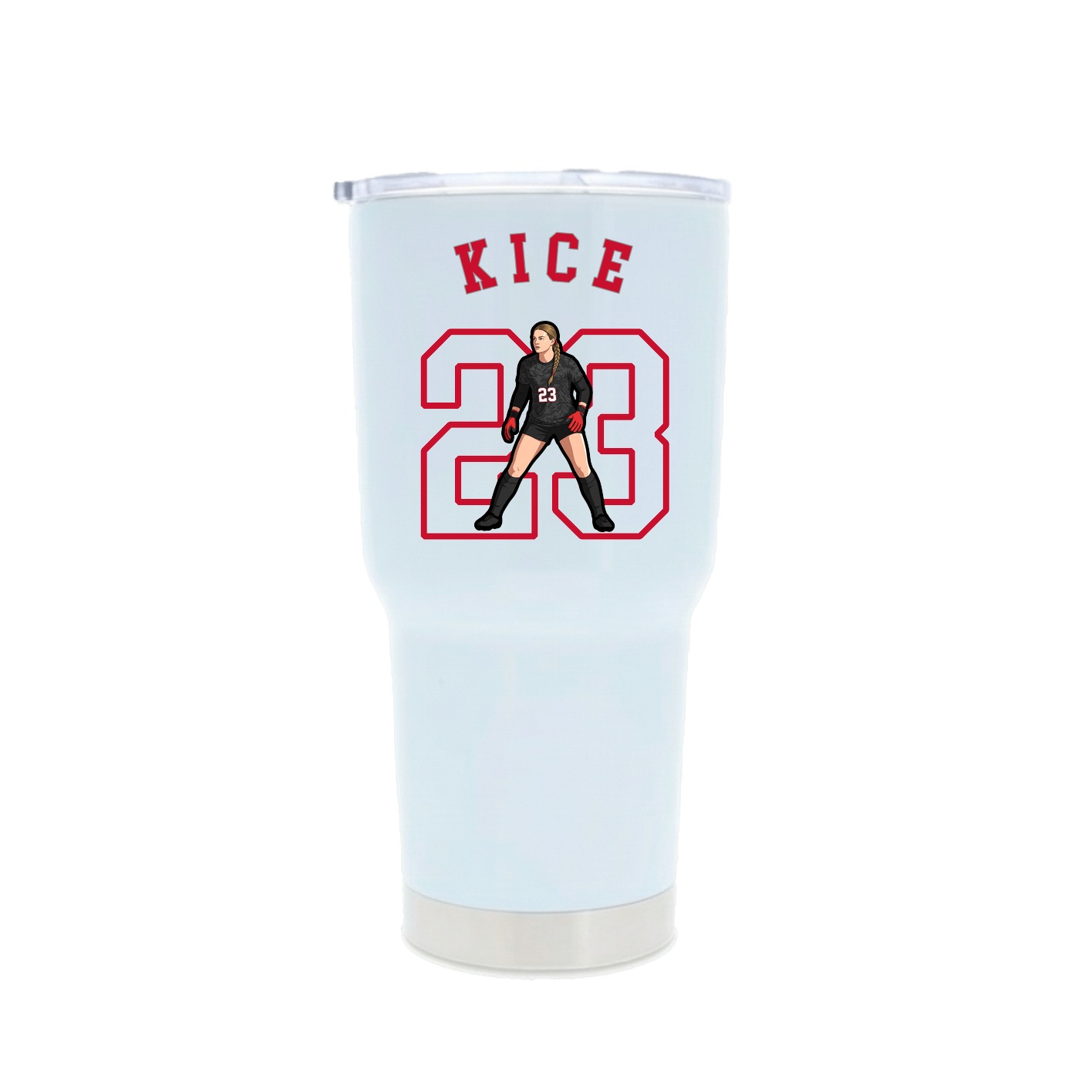 30oz Stainless Steel Tumbler — Shirsey Arch in White