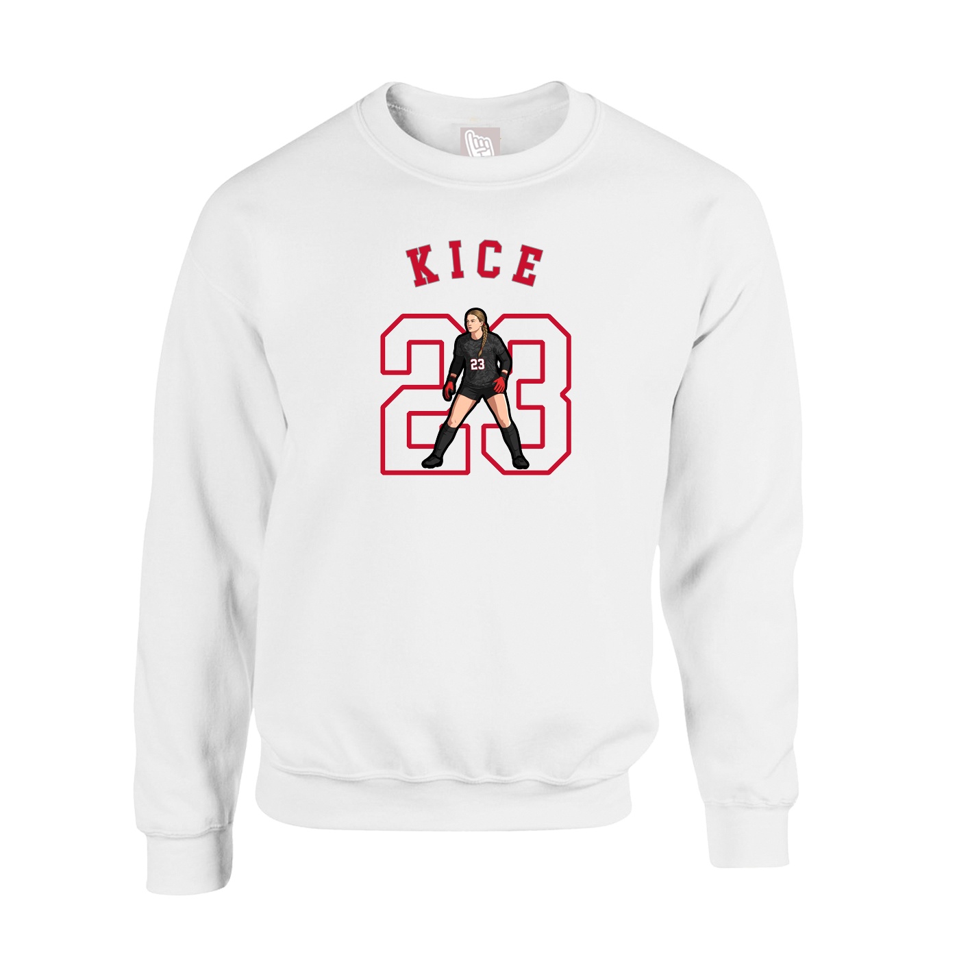 Fleece Crew — Shirsey Arch in White