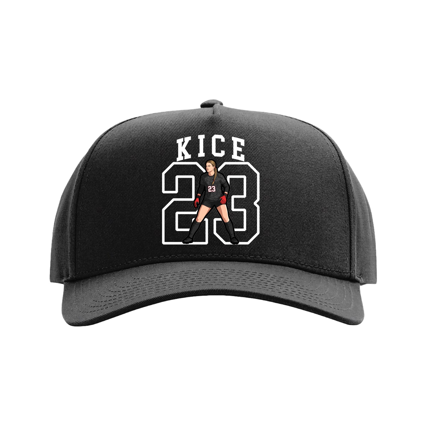 Full Fabric Five-Panel Champ Cap — Shirsey in Black