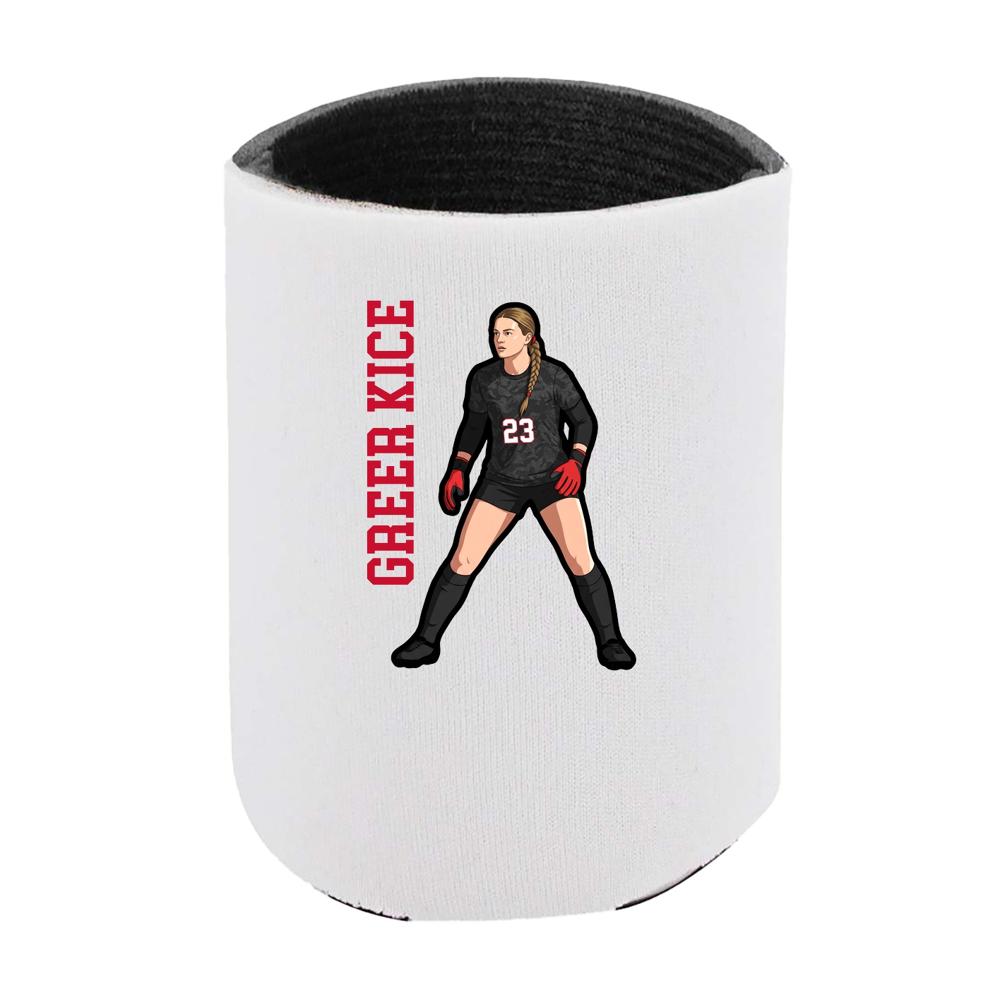 Can Holder — Name Vertical in White