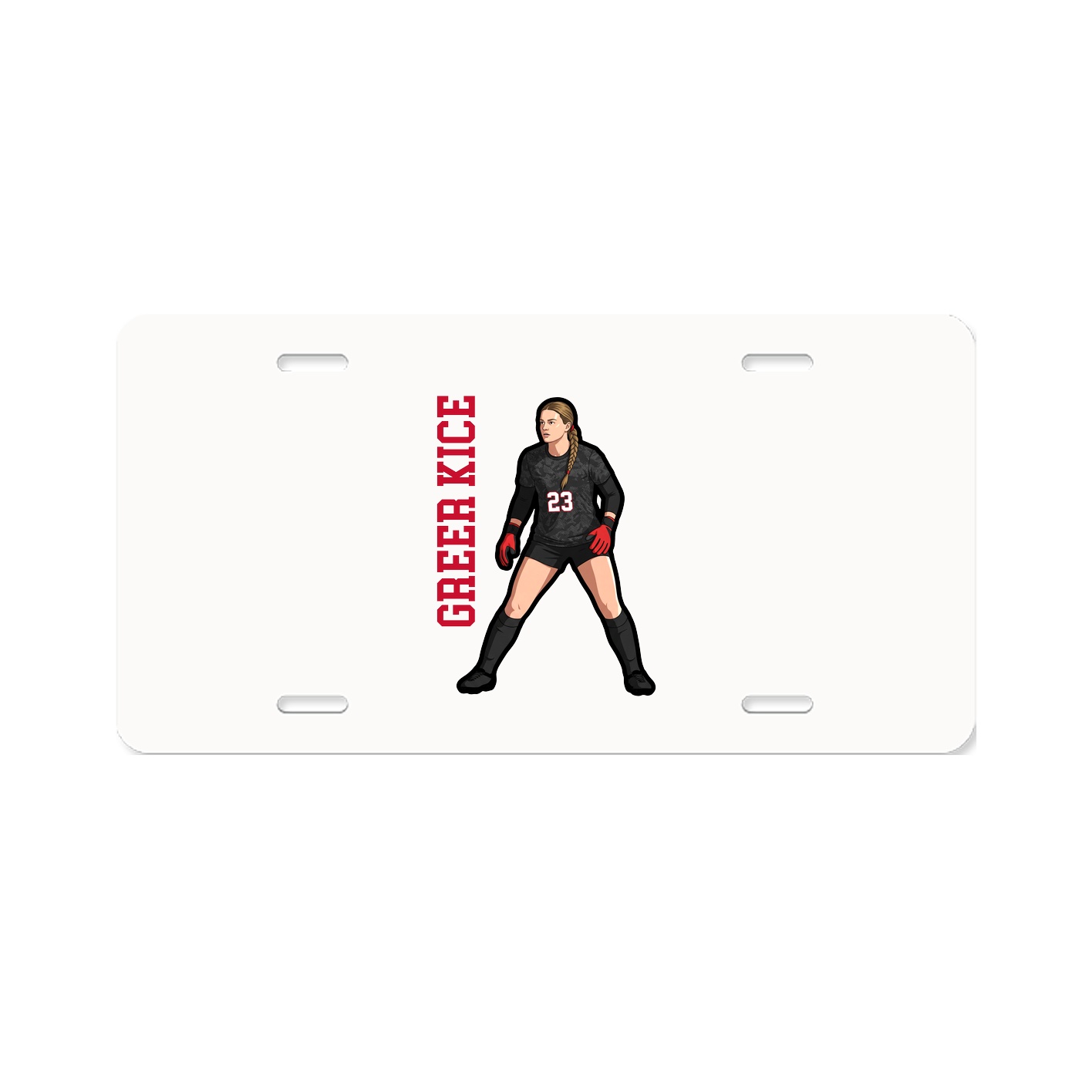 License Plate — Name Vertical in Classic