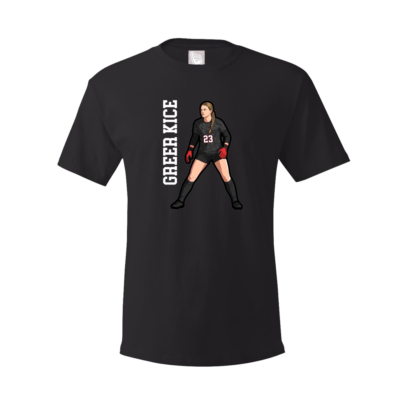 Youth Tee — Name Vertical in Black
