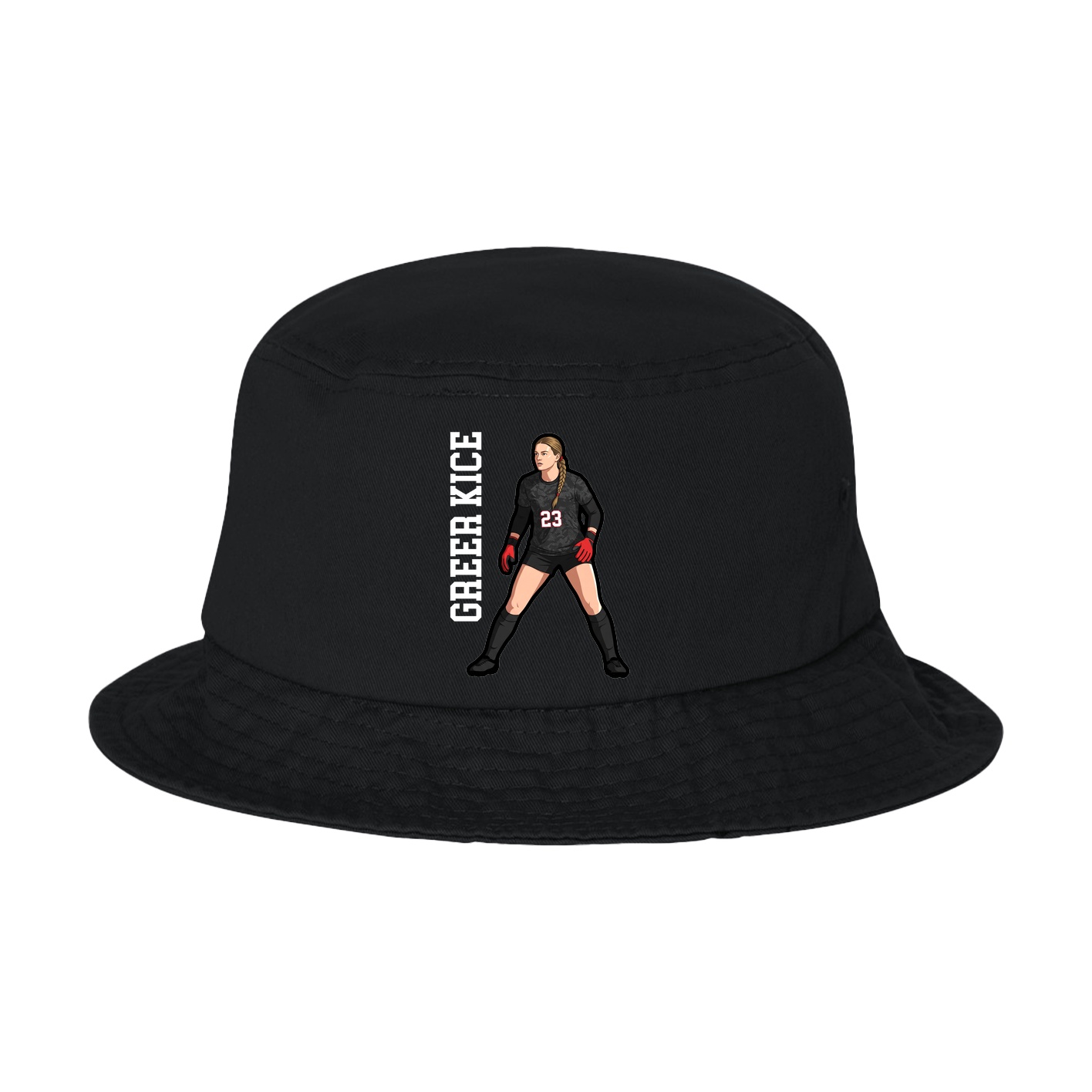 Bucket Cap — Name Vertical in Black