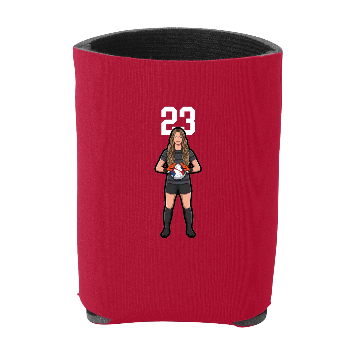 Can Holder — Number Top in Red