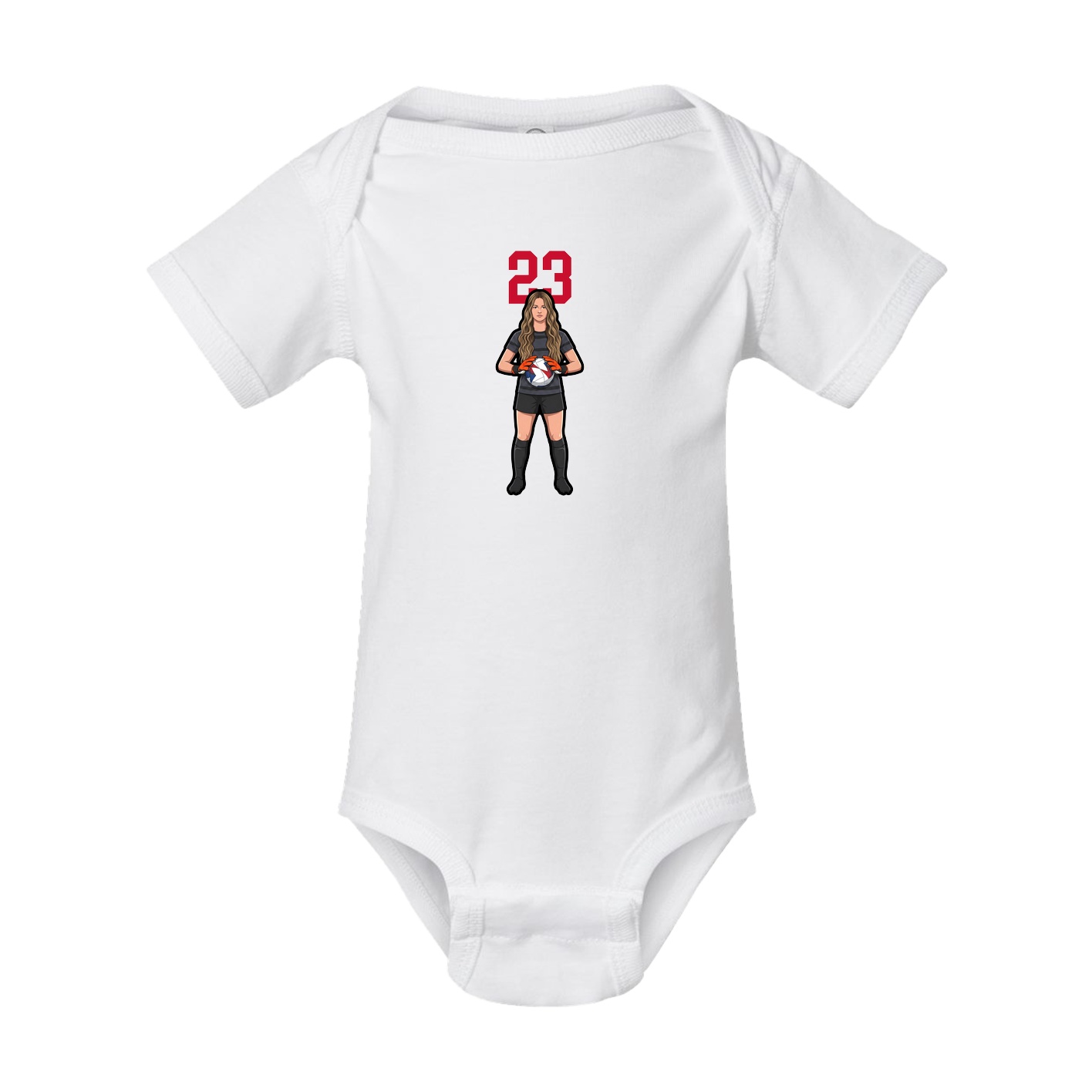 Baby Onesie — Number Top in White