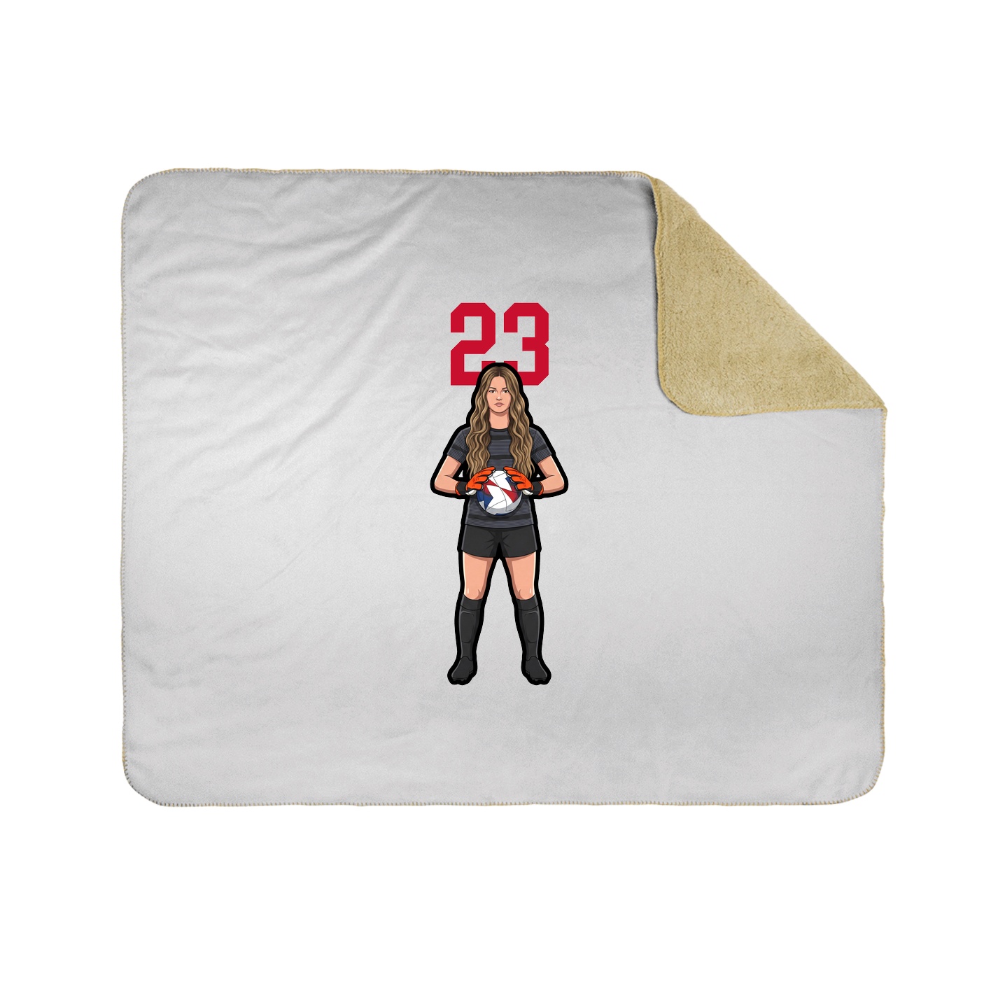 Throw Blanket — Number Top in White