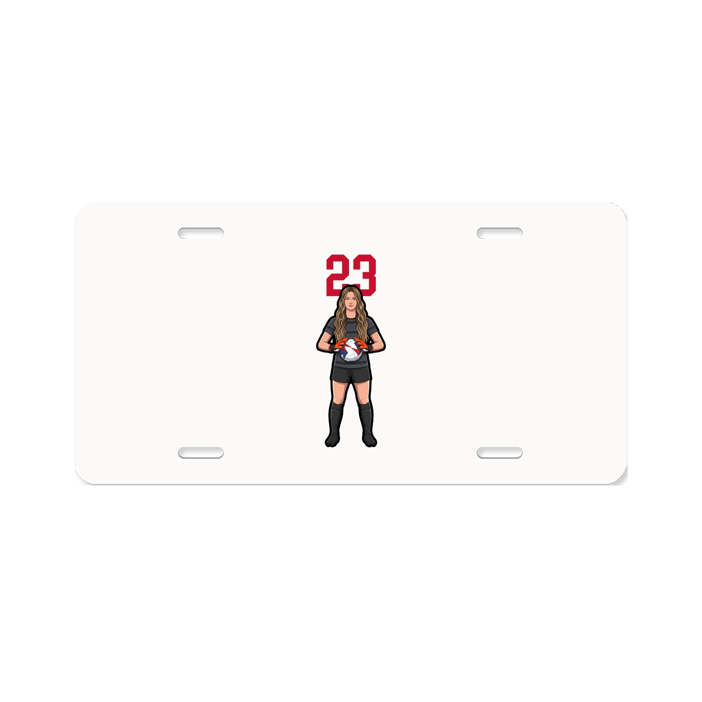 License Plate — Number Top in Classic