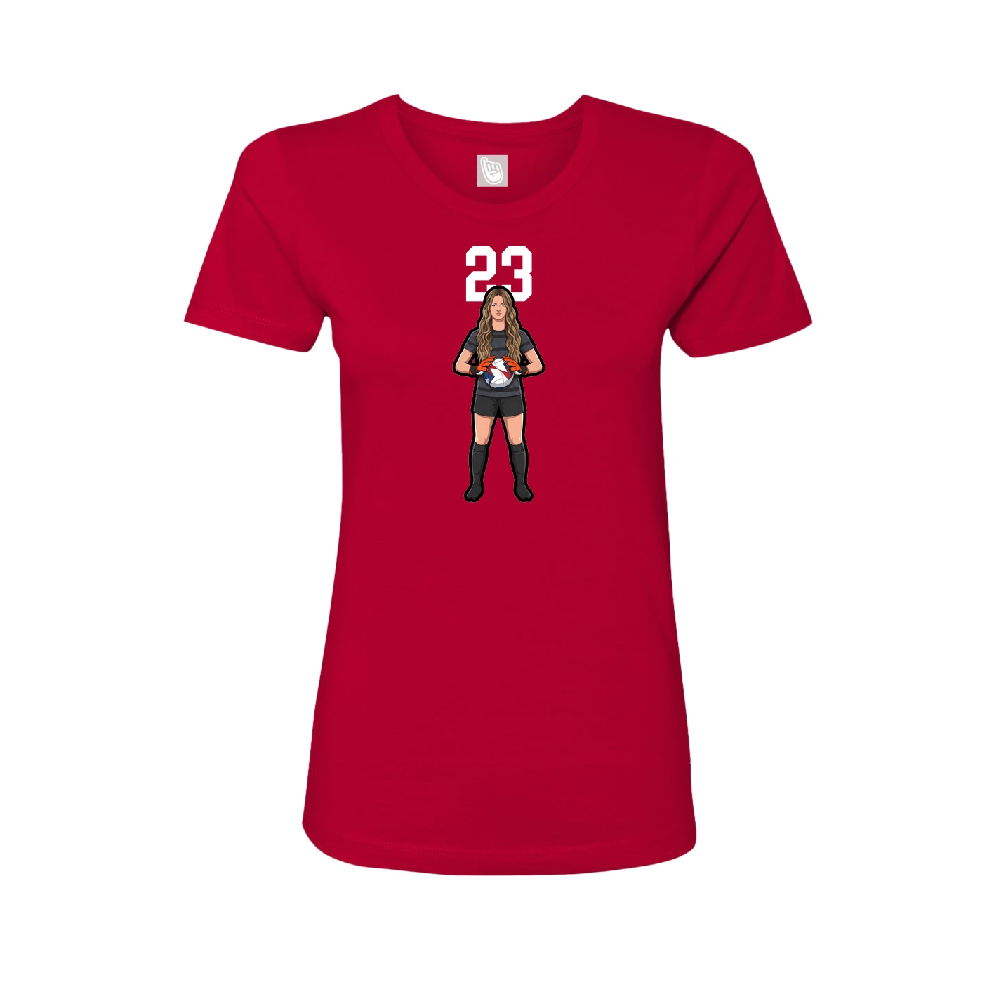 Womens Tee — Number Top in Red