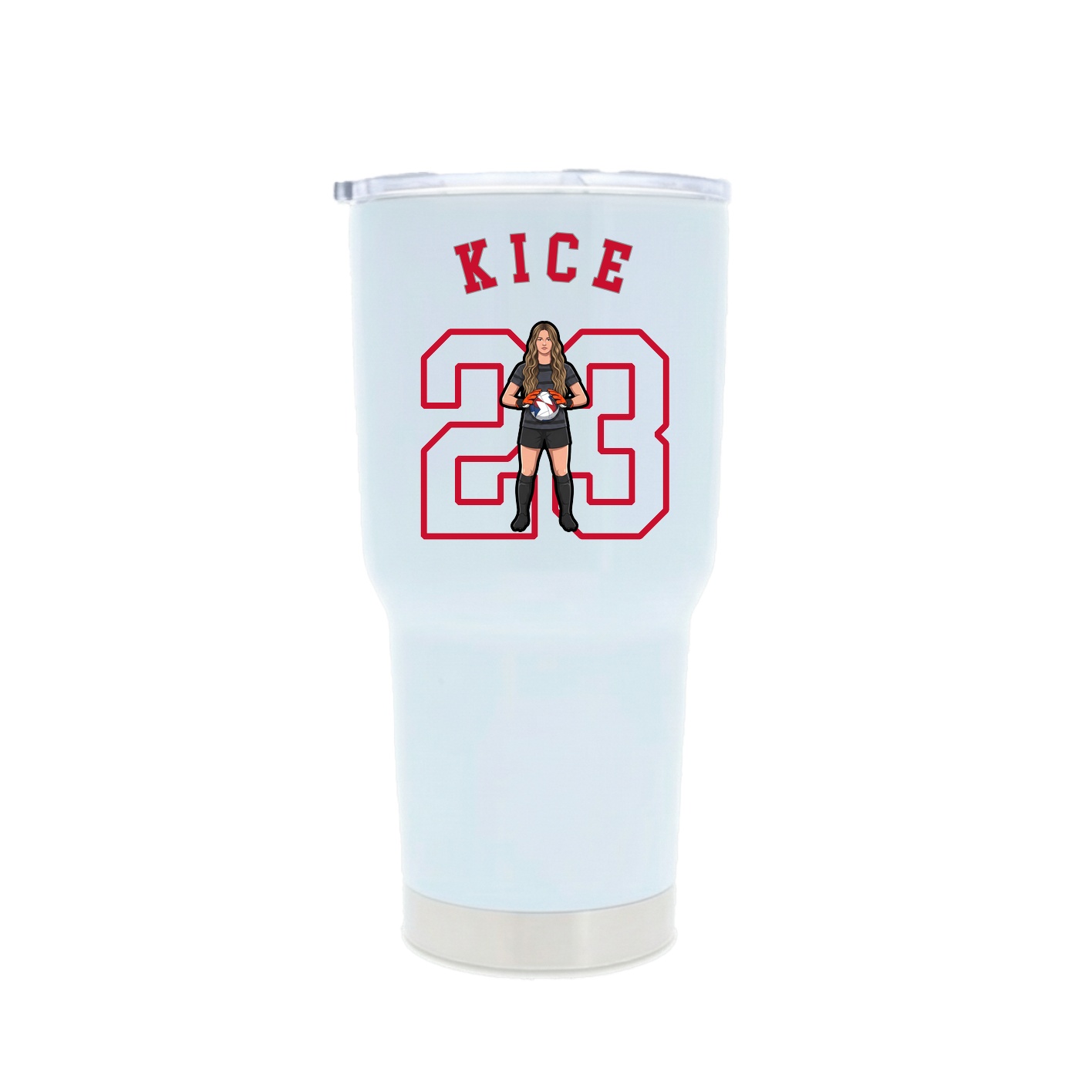 30oz Stainless Steel Tumbler — Shirsey Arch in White