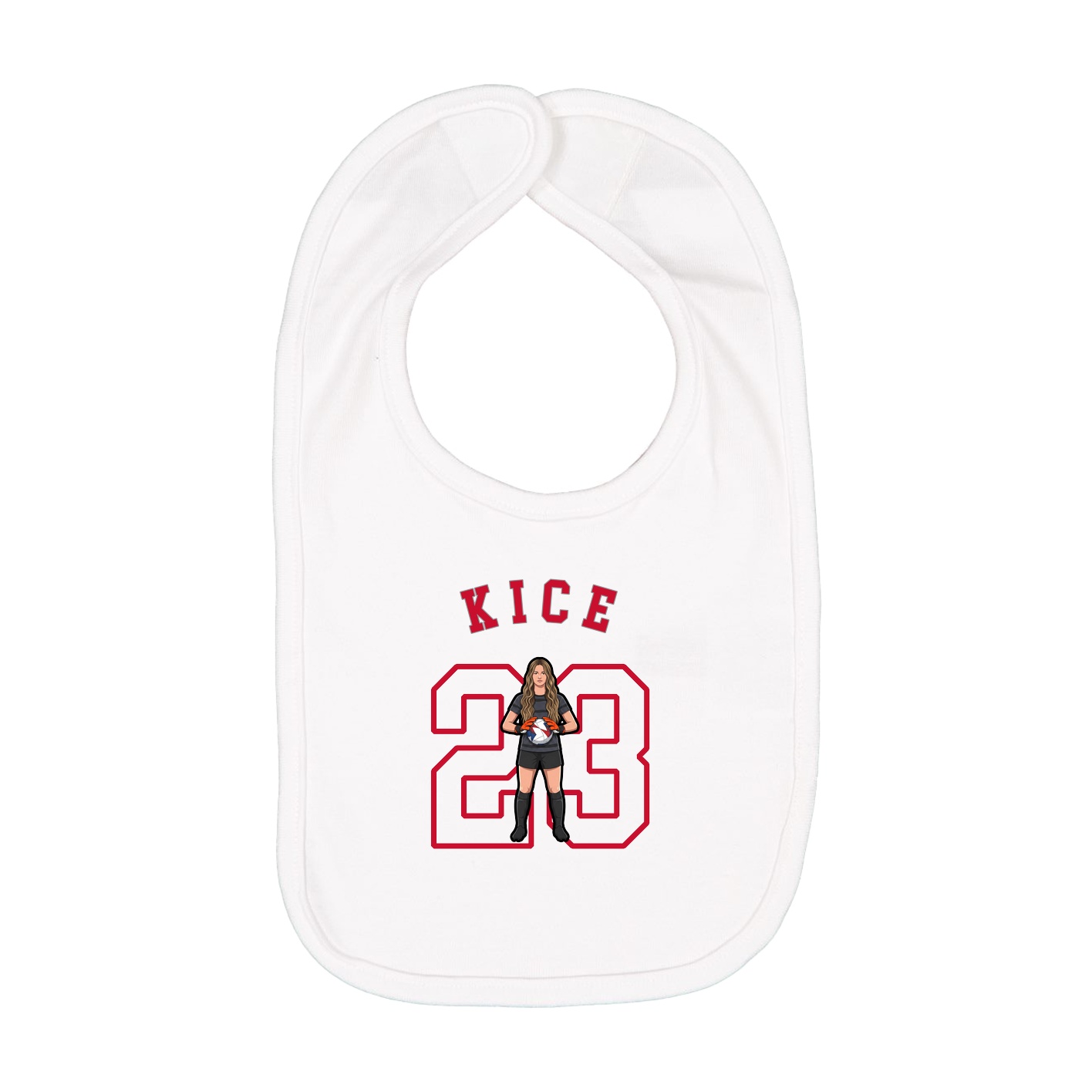 Infant Bib — Shirsey Arch in White
