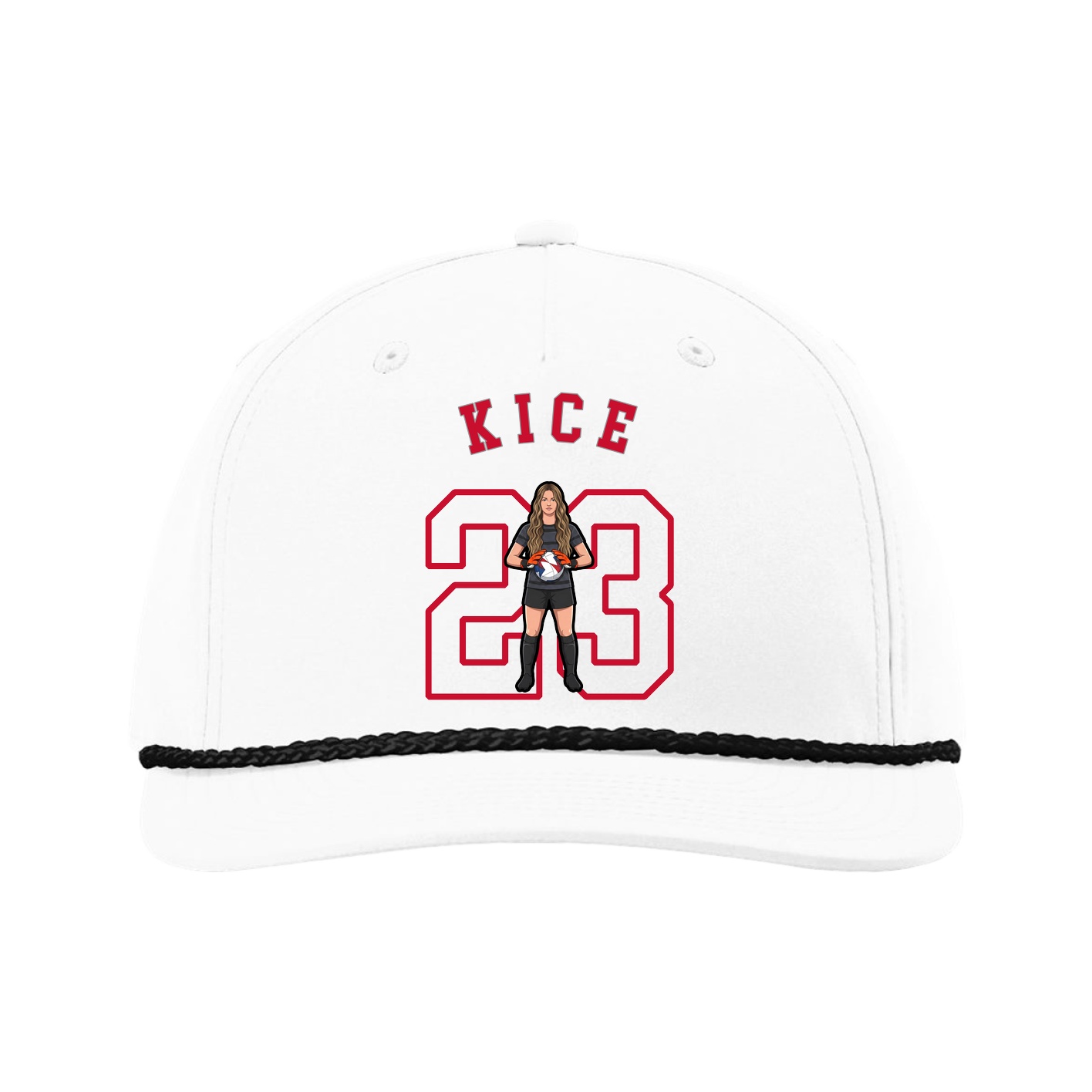 Five-Panel Classic Rope Cap — Shirsey Arch in White