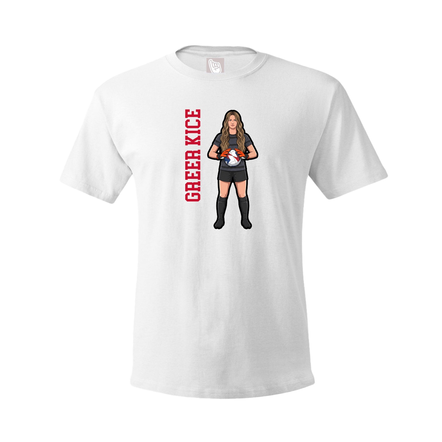 Youth Tee — Name Vertical in White