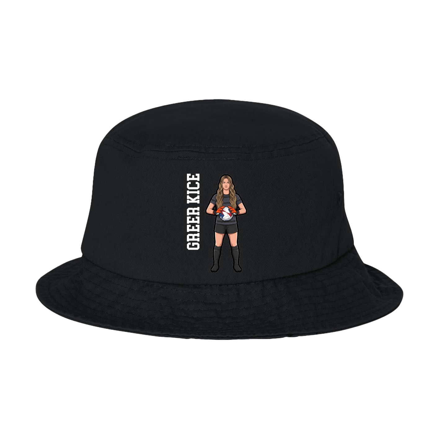 Bucket Cap — Name Vertical in Black