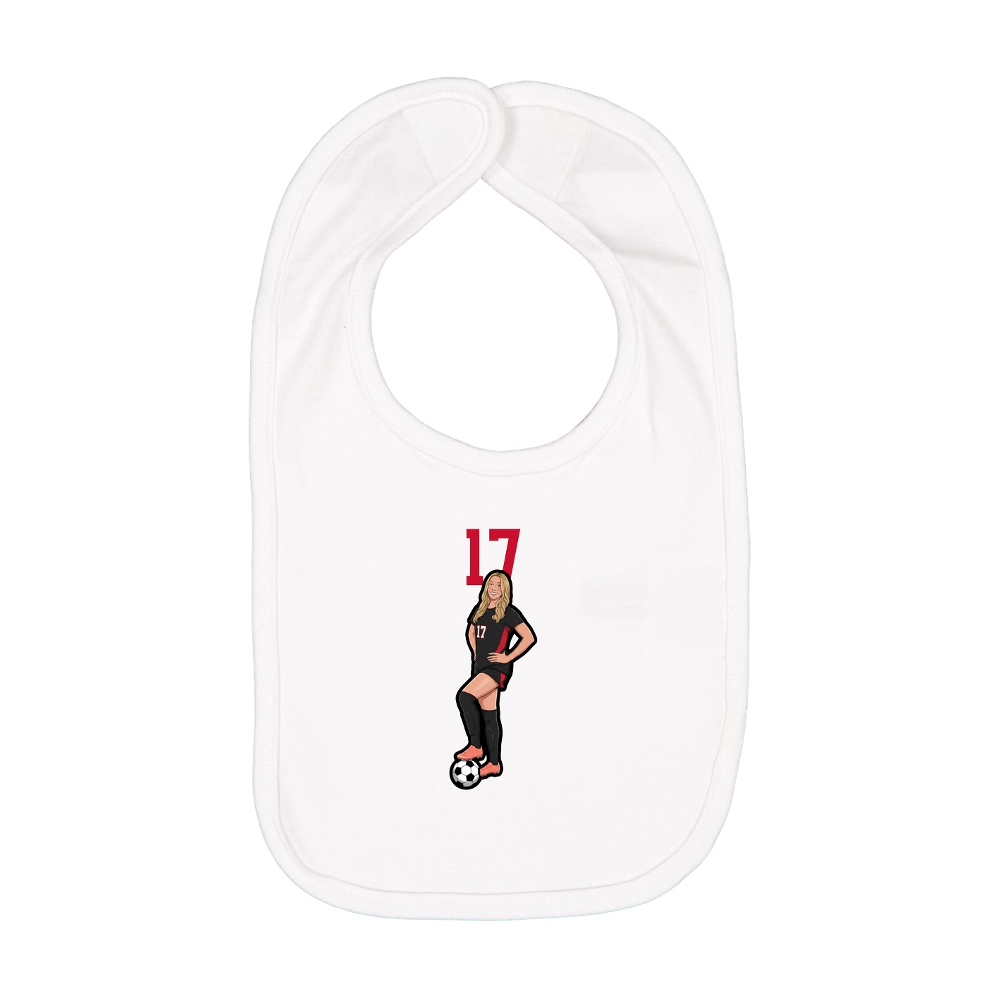 Infant Bib — Number Top in White