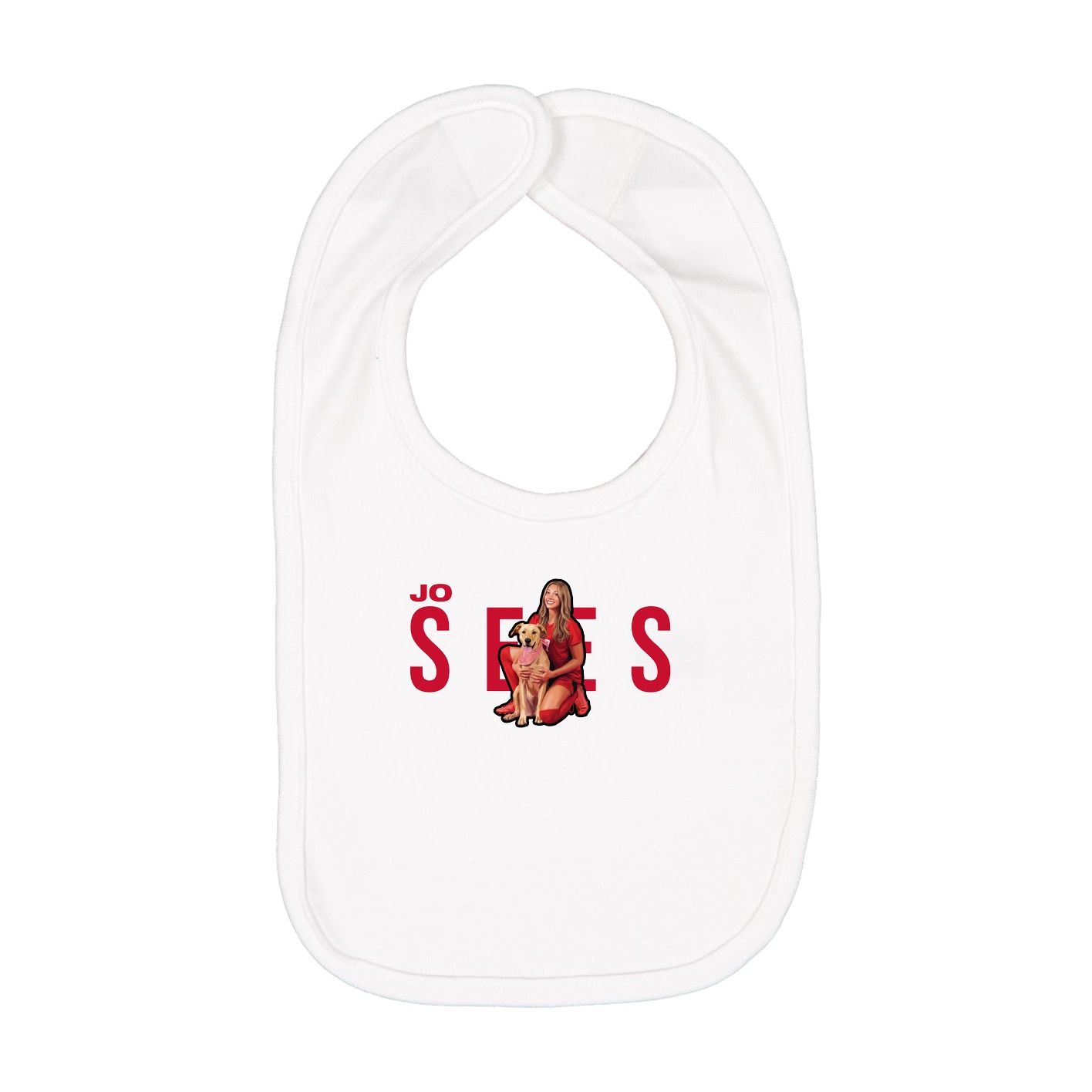 Infant Bib — Player Name in White
