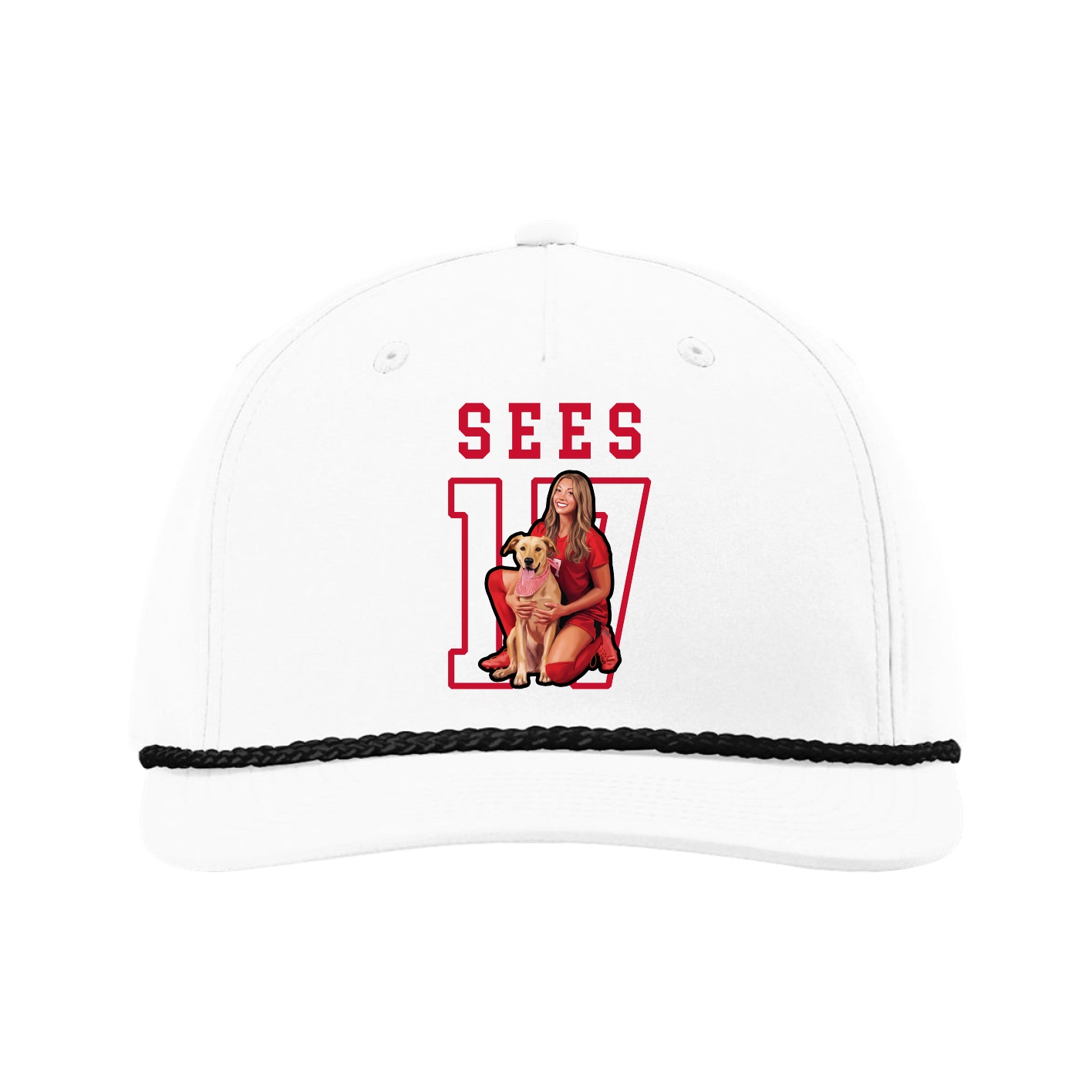 Five-Panel Classic Rope Cap — Shirsey in White