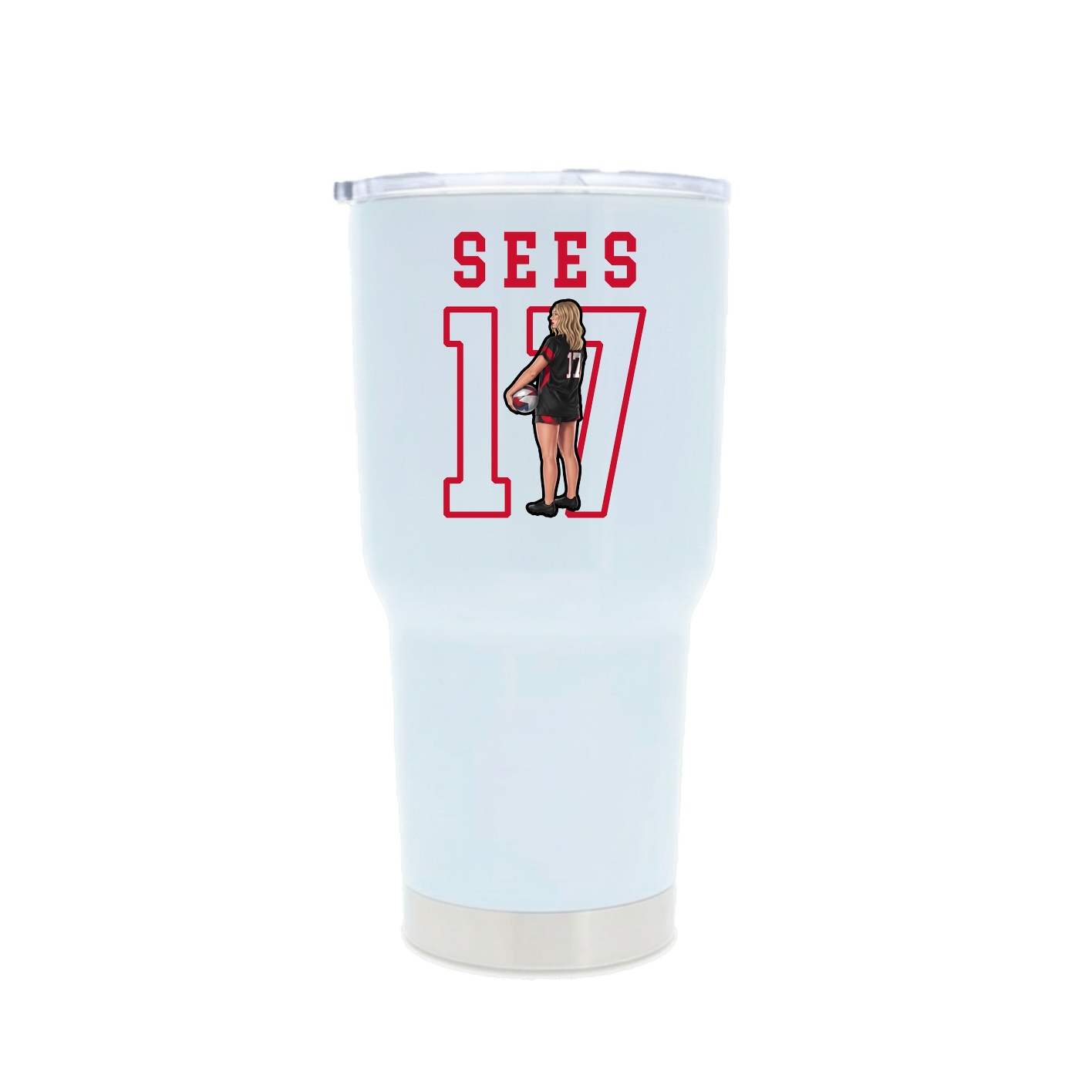 30oz Stainless Steel Tumbler — Shirsey in White