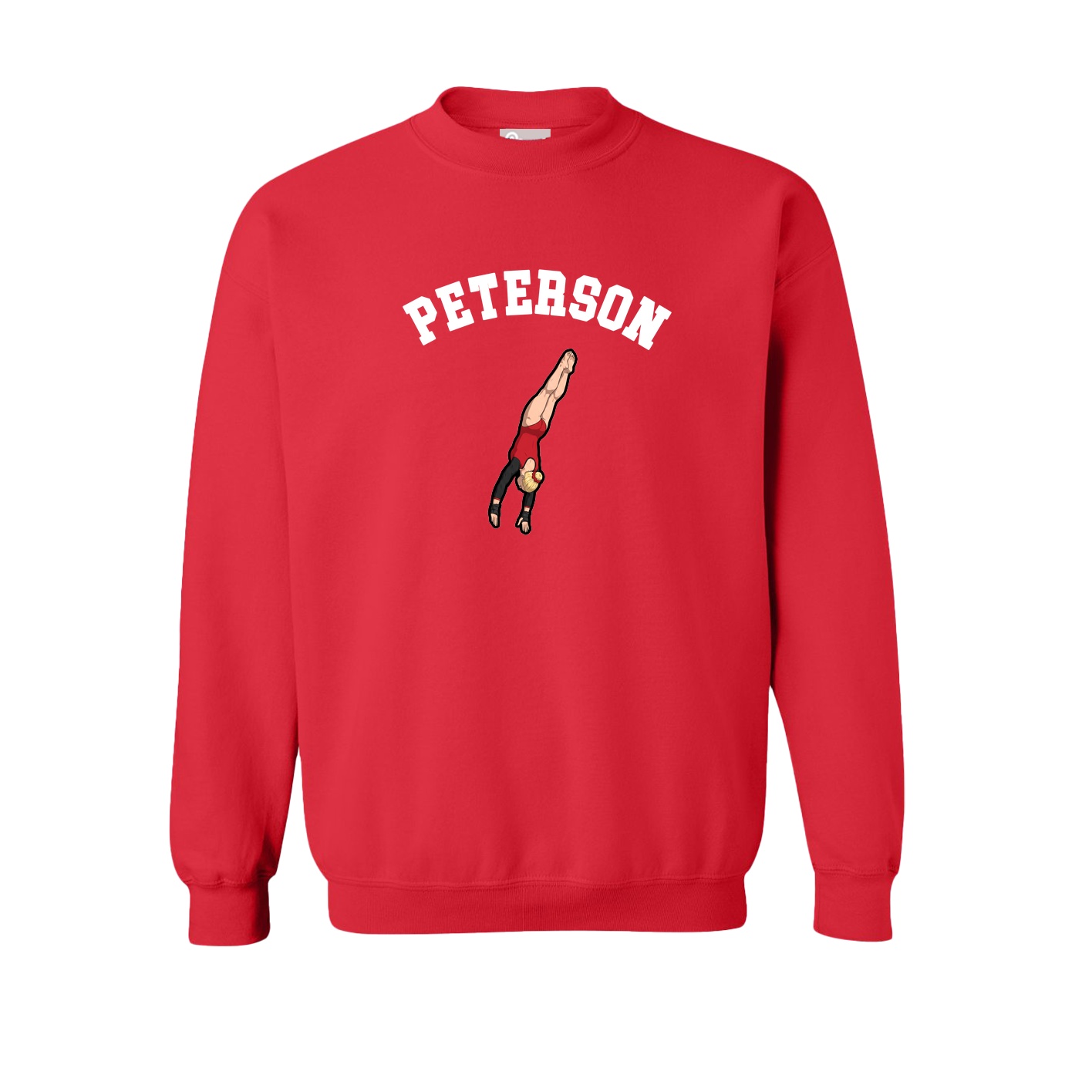 Fleece Crew — Shirsey Arch in Red