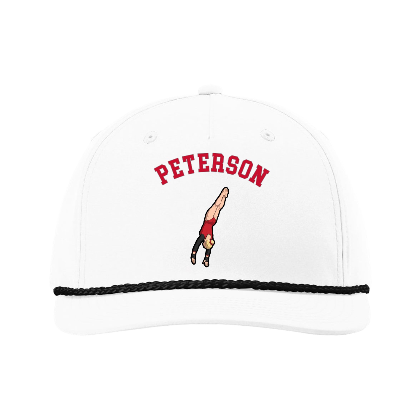 Five-Panel Classic Rope Cap — Shirsey Arch in White