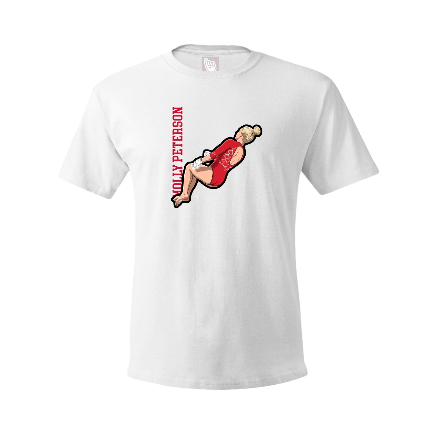 Tee — Name Vertical in White