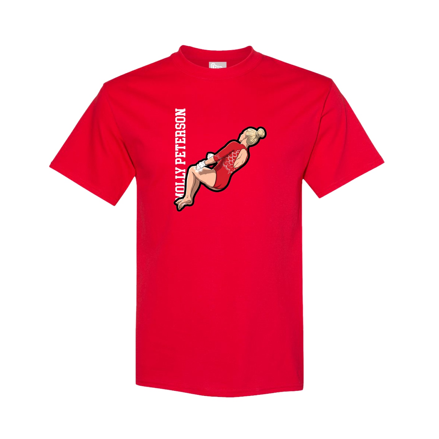Youth Tee — Name Vertical in Red