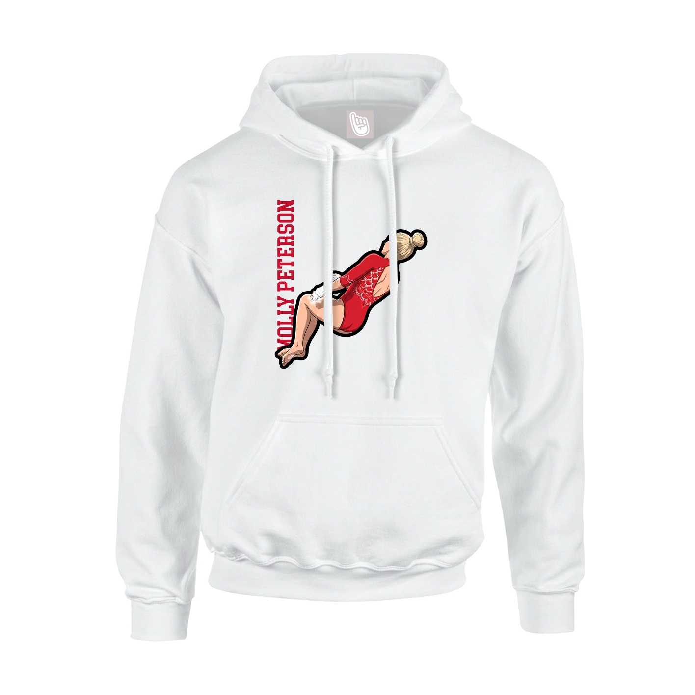 Hoodie — Name Vertical in White