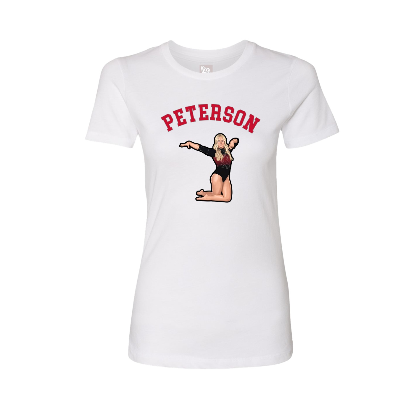 Fitted Women's Tee — Shirsey Arch in White